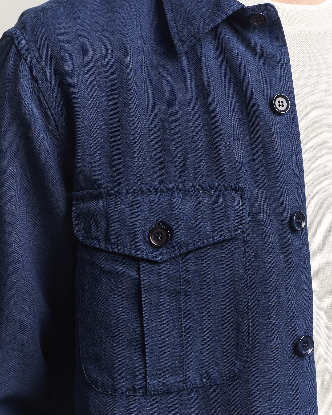 Heren | Overhemden | Aspesi | Double Pocket Overshirt Navy