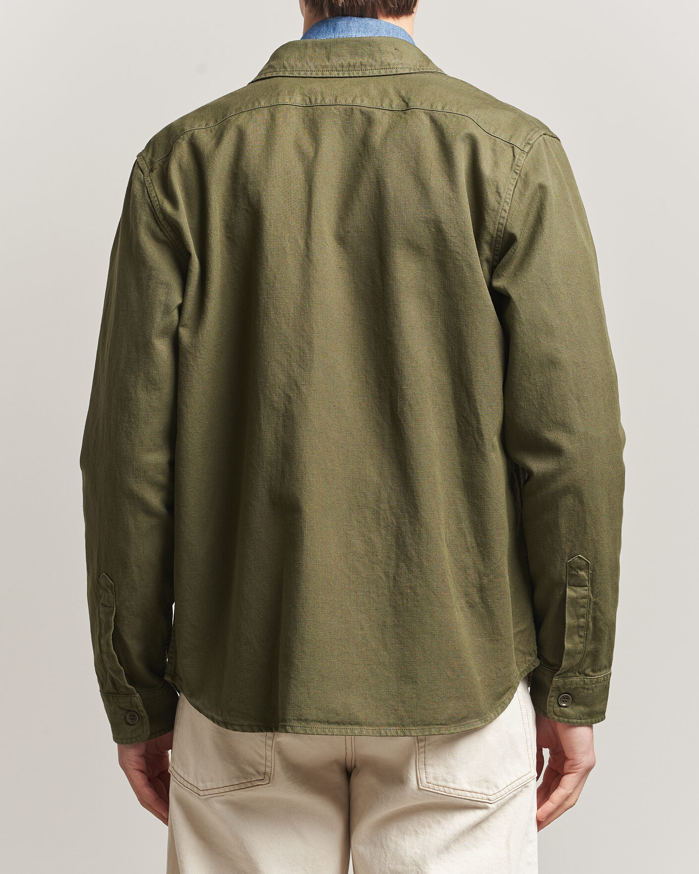 Homme | Manteaux Et Vestes | Aspesi | Garment Dyed Utility Shirt Military