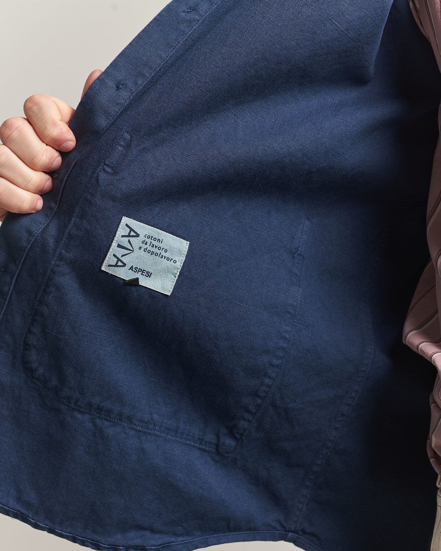 Heren | Jassen | Aspesi | Garment Dyed Utility Shirt Dark Blue