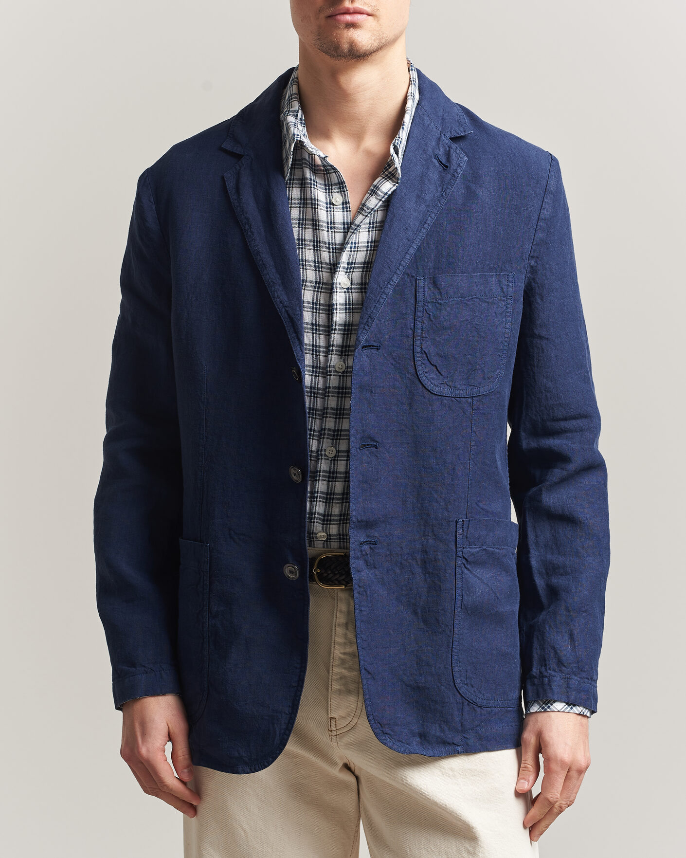 Heren | Blazers | Aspesi | Samuraki Linen Blazer Navy
