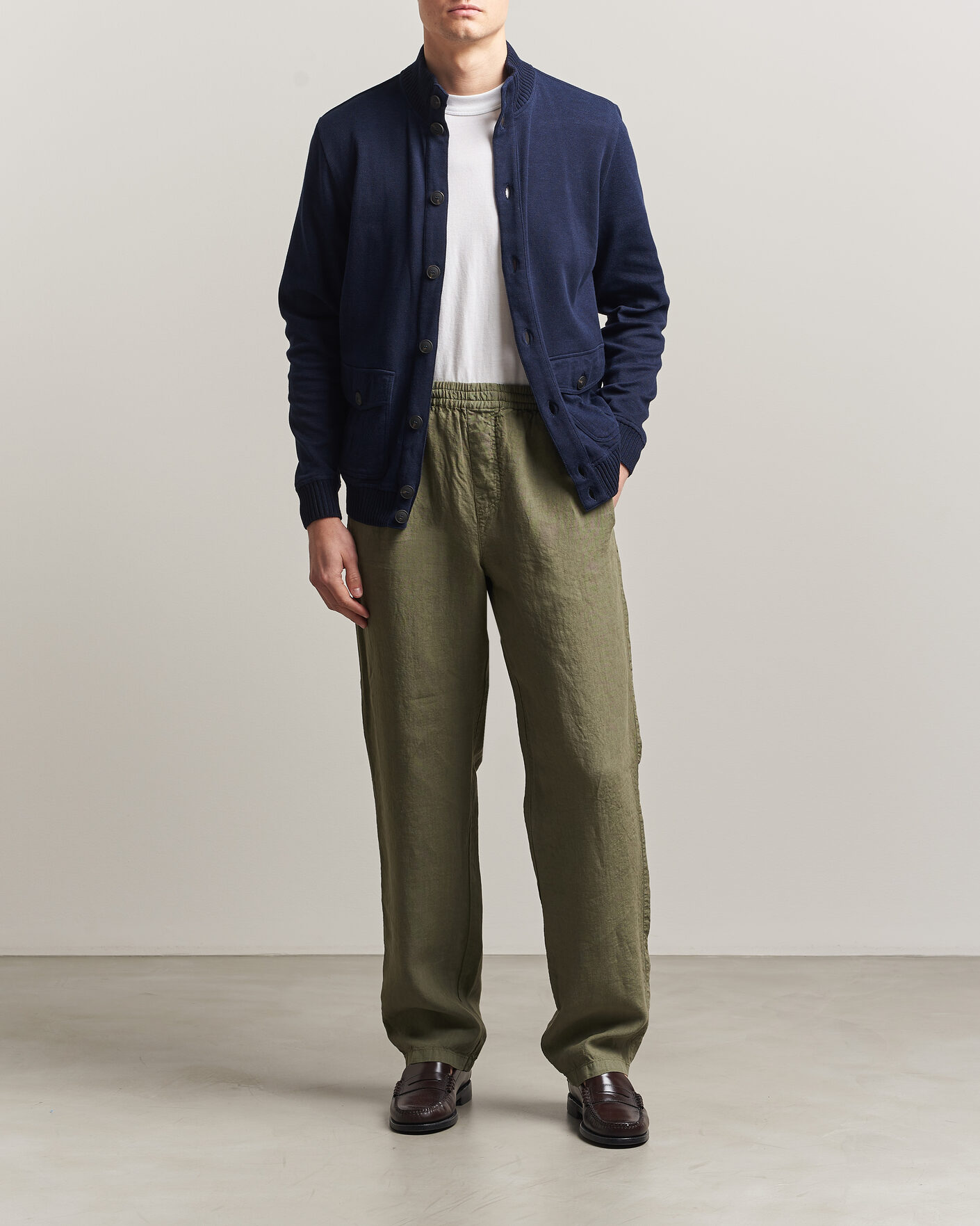 Homme | Pantalons | Aspesi | Ventura Linen Pants Military