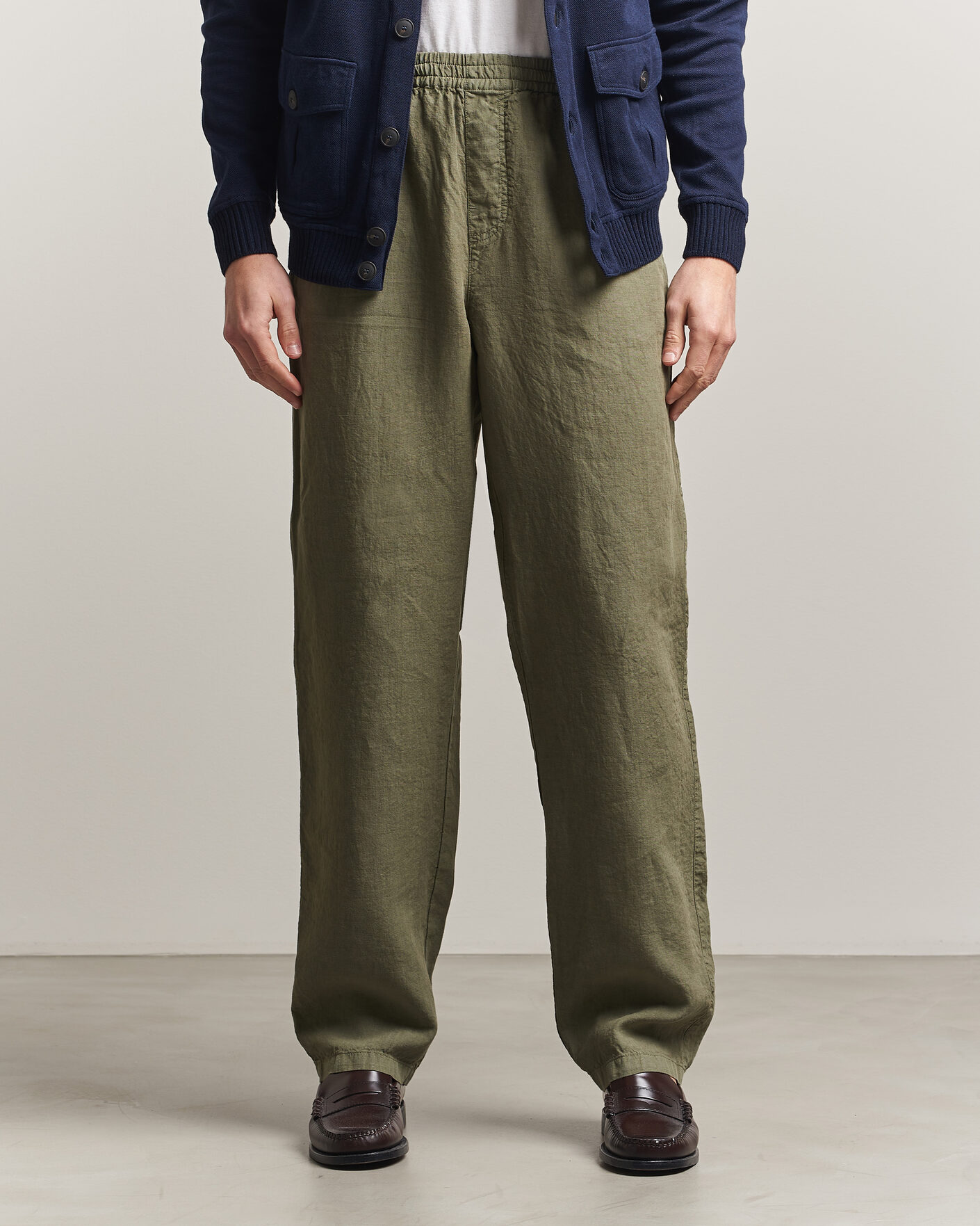 Homme | Pantalons | Aspesi | Ventura Linen Pants Military