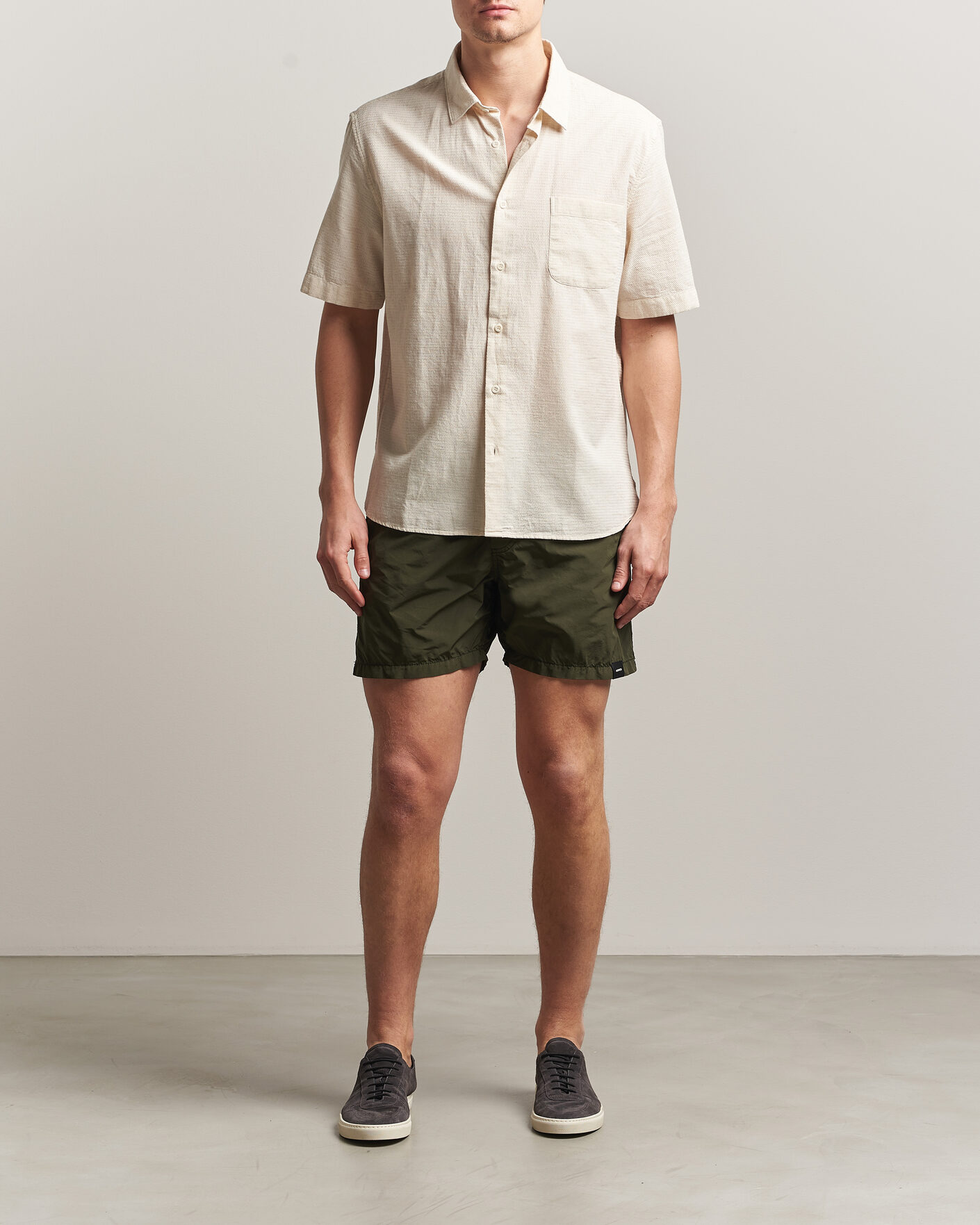 Homme | Maillots De Bain | Aspesi | Caprese Nylon Swim Trunks Military