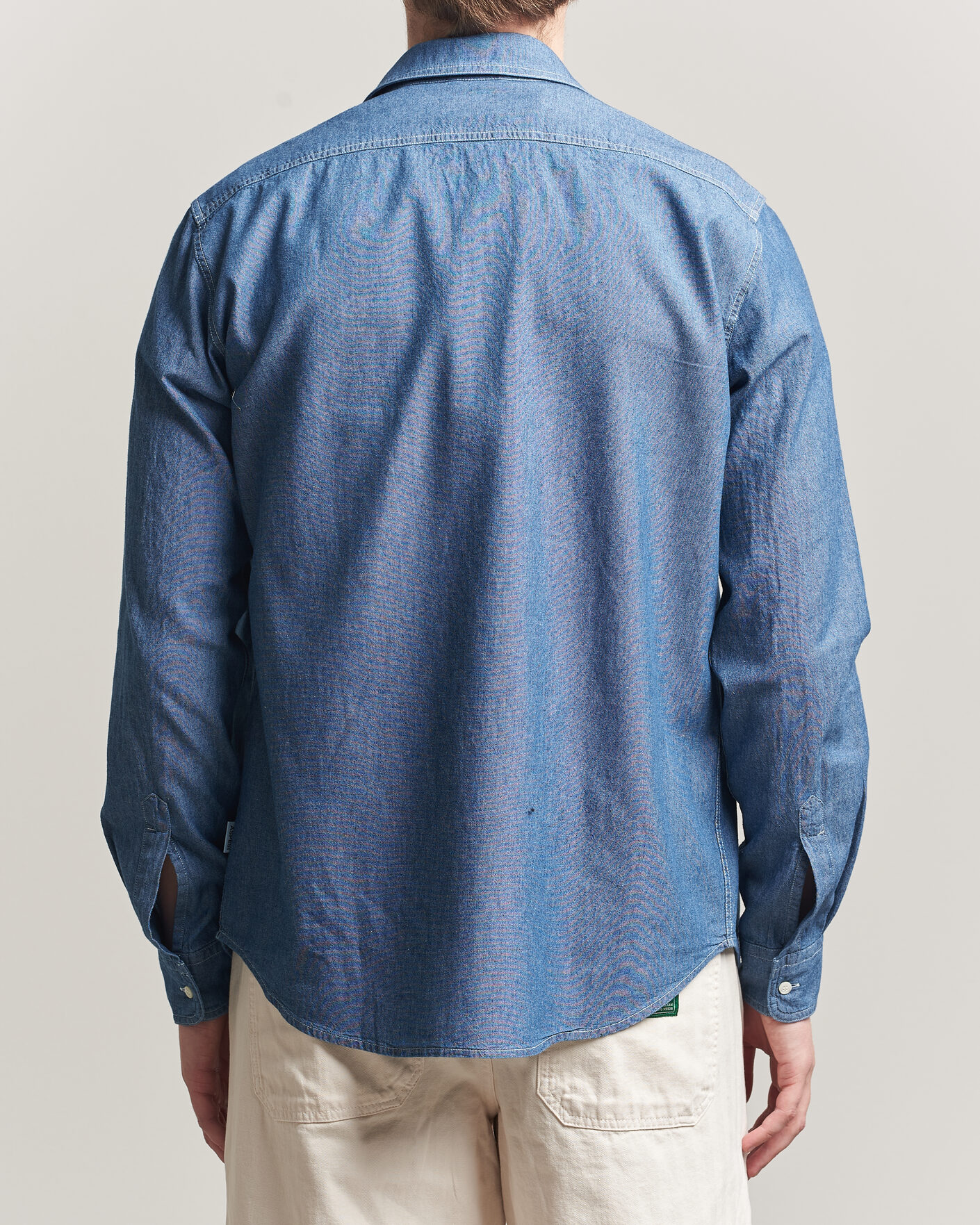 Heren | Overhemden | Aspesi | Chambray Work Shirt Medium Blue