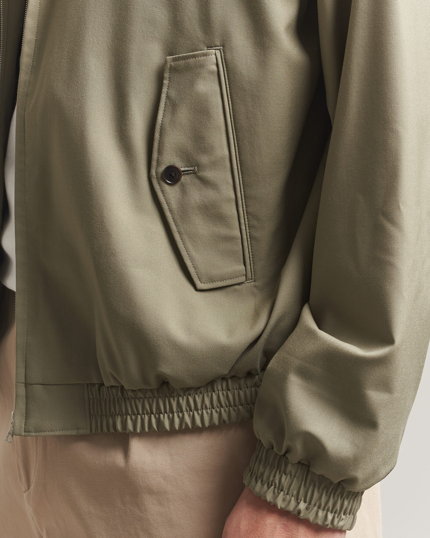 Heren | Jassen | Auralee | Wool Zip Bomber Jacket Light Khaki