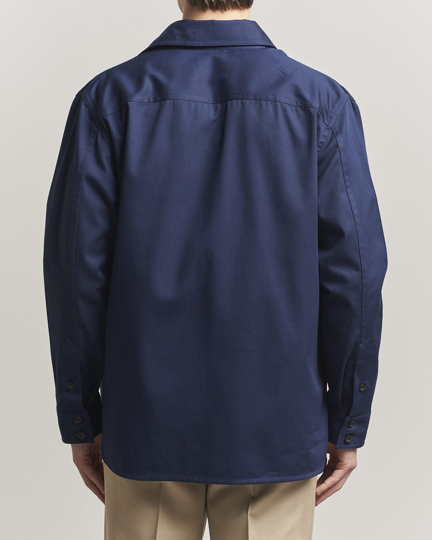 Homme | Chemises | Caruso | Twill Cotton Overshirt Navy