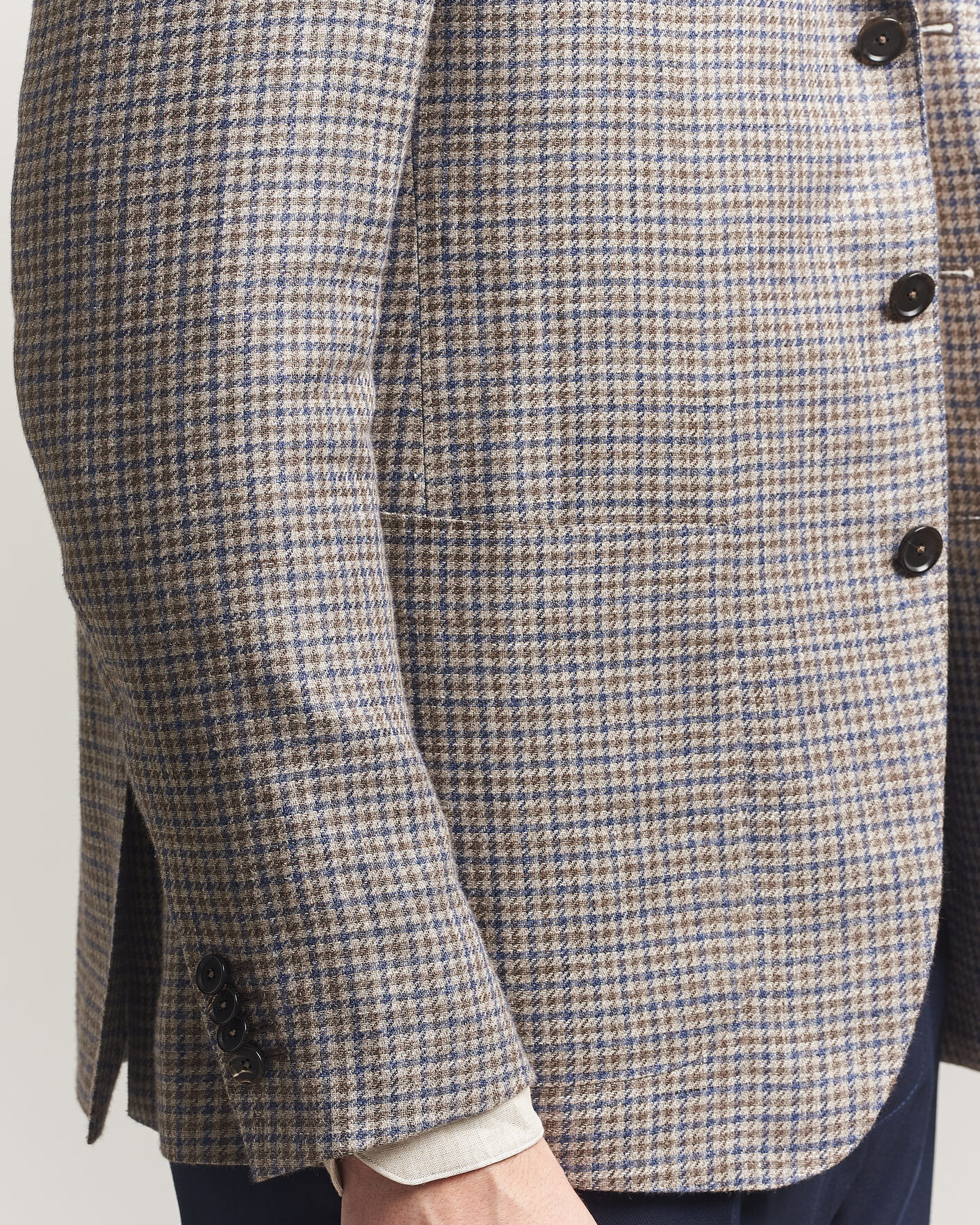 Homme | Blazers | Caruso | Aida Linen/Wool Blazer Navy/Grey Check