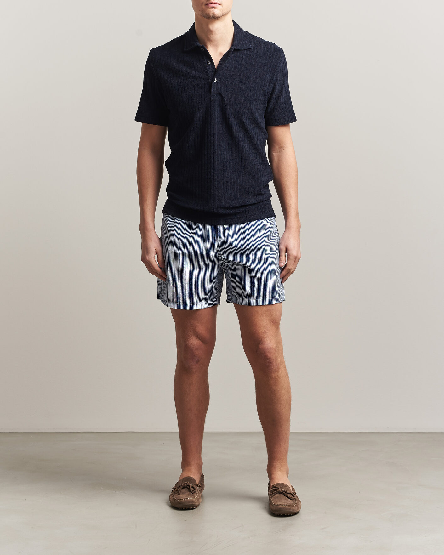 Homme | Maillots De Bain | Fedeli | Madeira Swim Trunk Blue Stripes