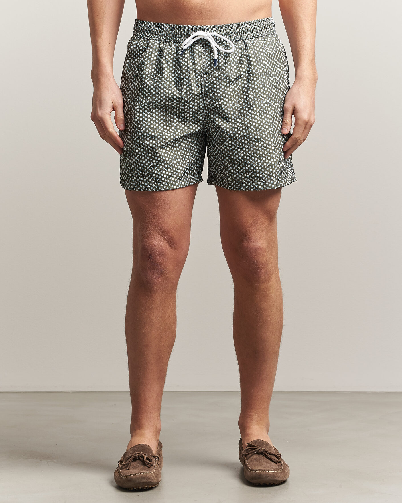 Homme | Maillots De Bain | Fedeli | Madeira Swim Trunk Green Flowers