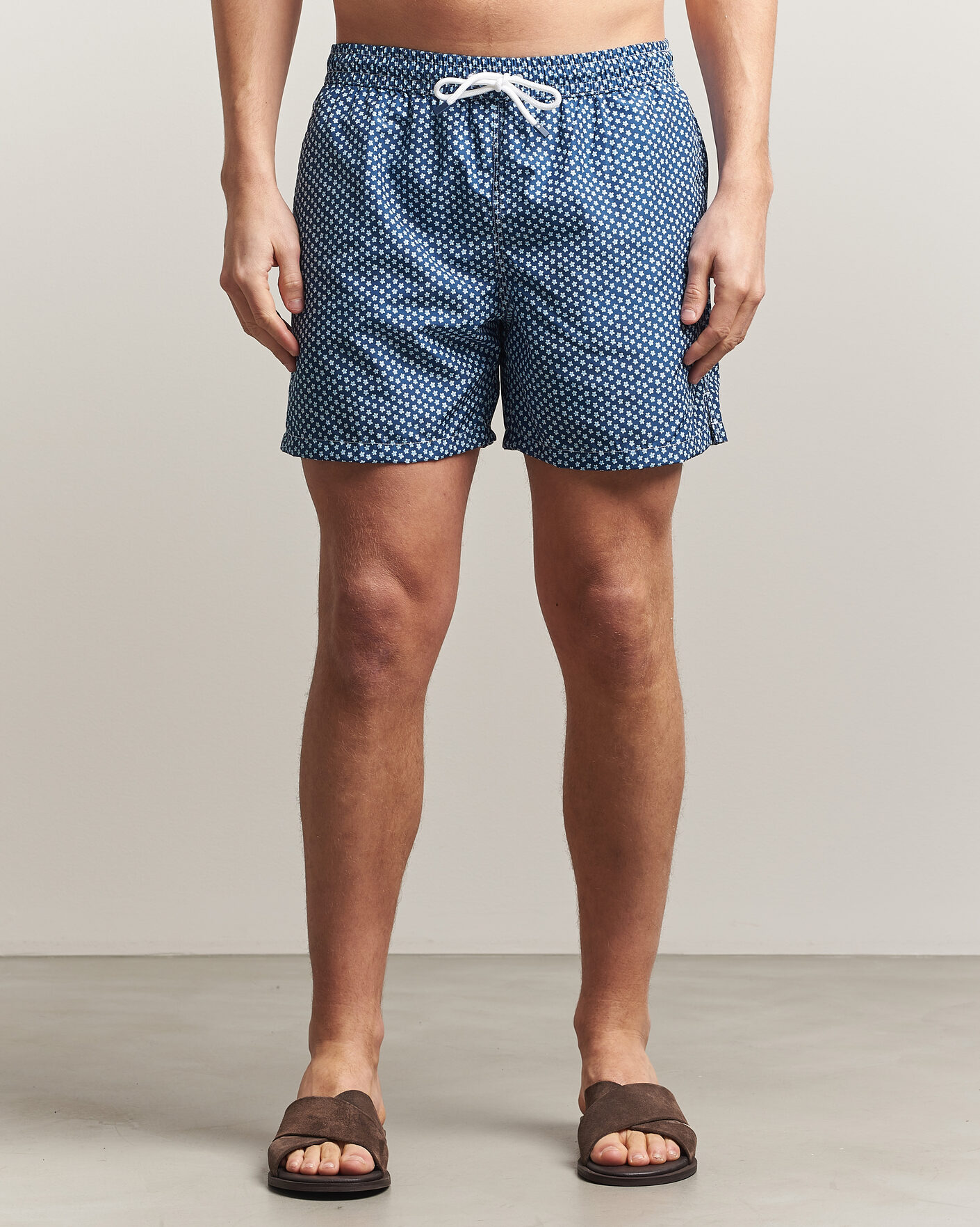 Homme | Maillots De Bain | Fedeli | Madeira Swim Trunk Blue Flowers