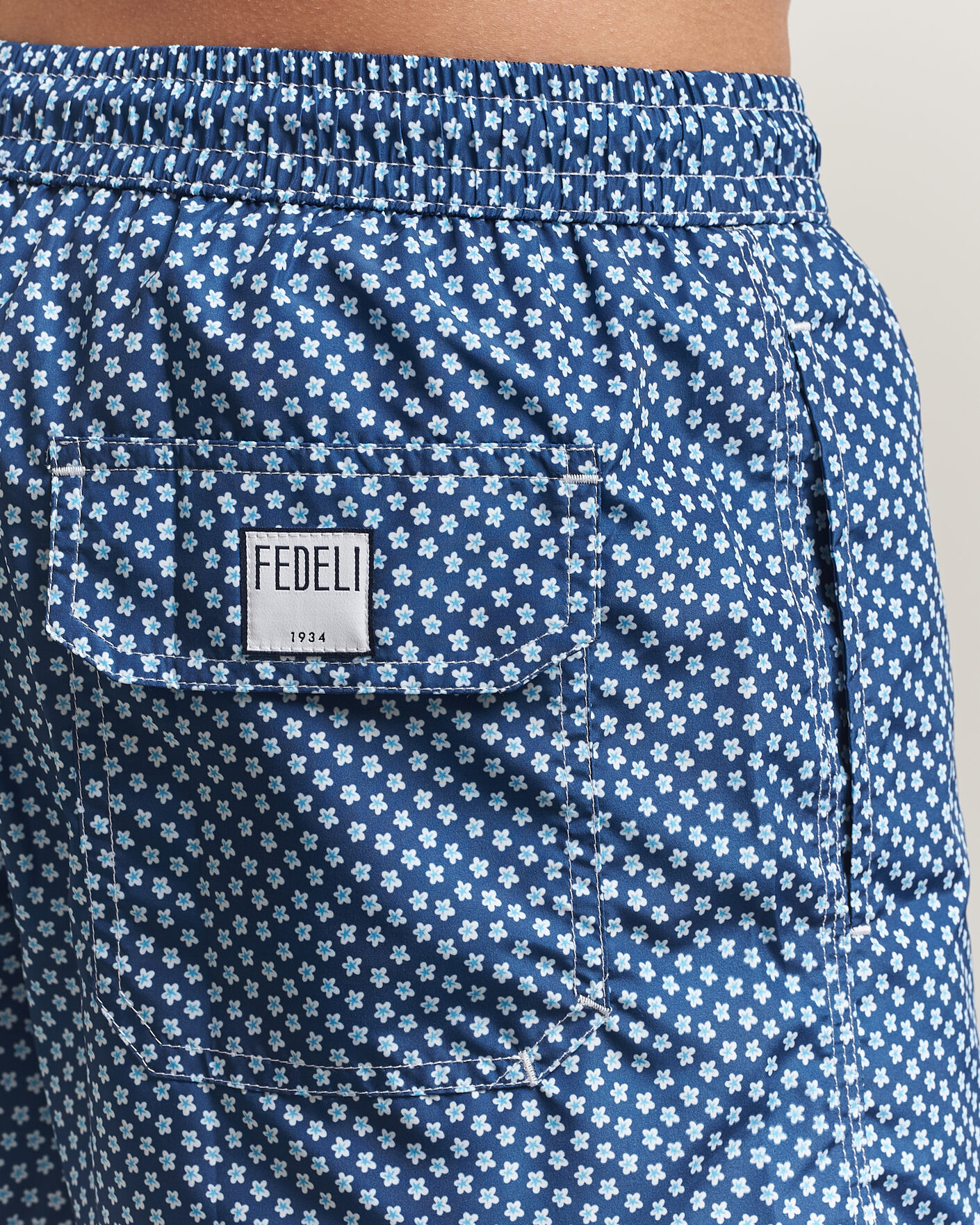 Homme | Maillots De Bain | Fedeli | Madeira Swim Trunk Blue Flowers