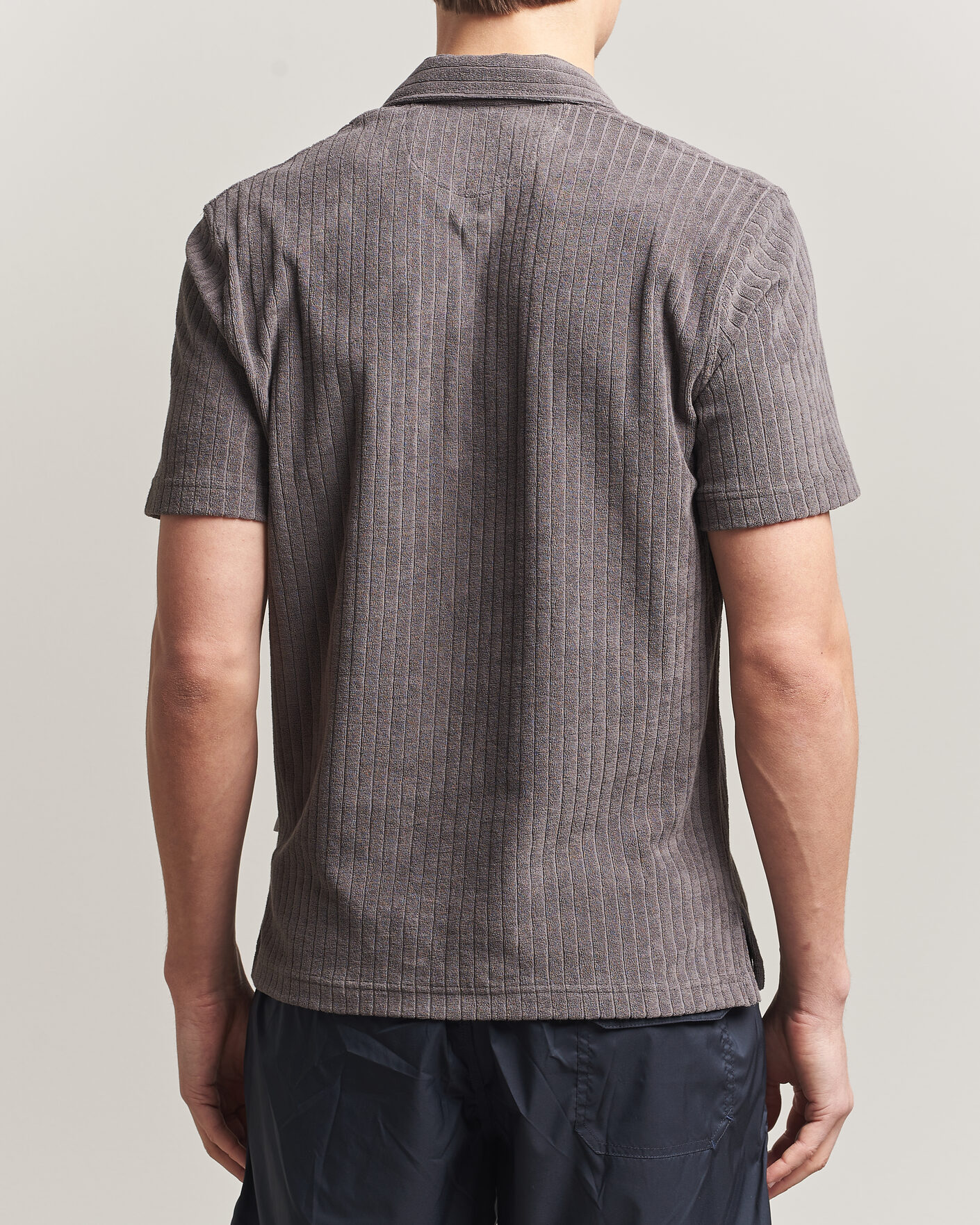 Heren | Polo's | Fedeli | Rib Terry Polo Taupe