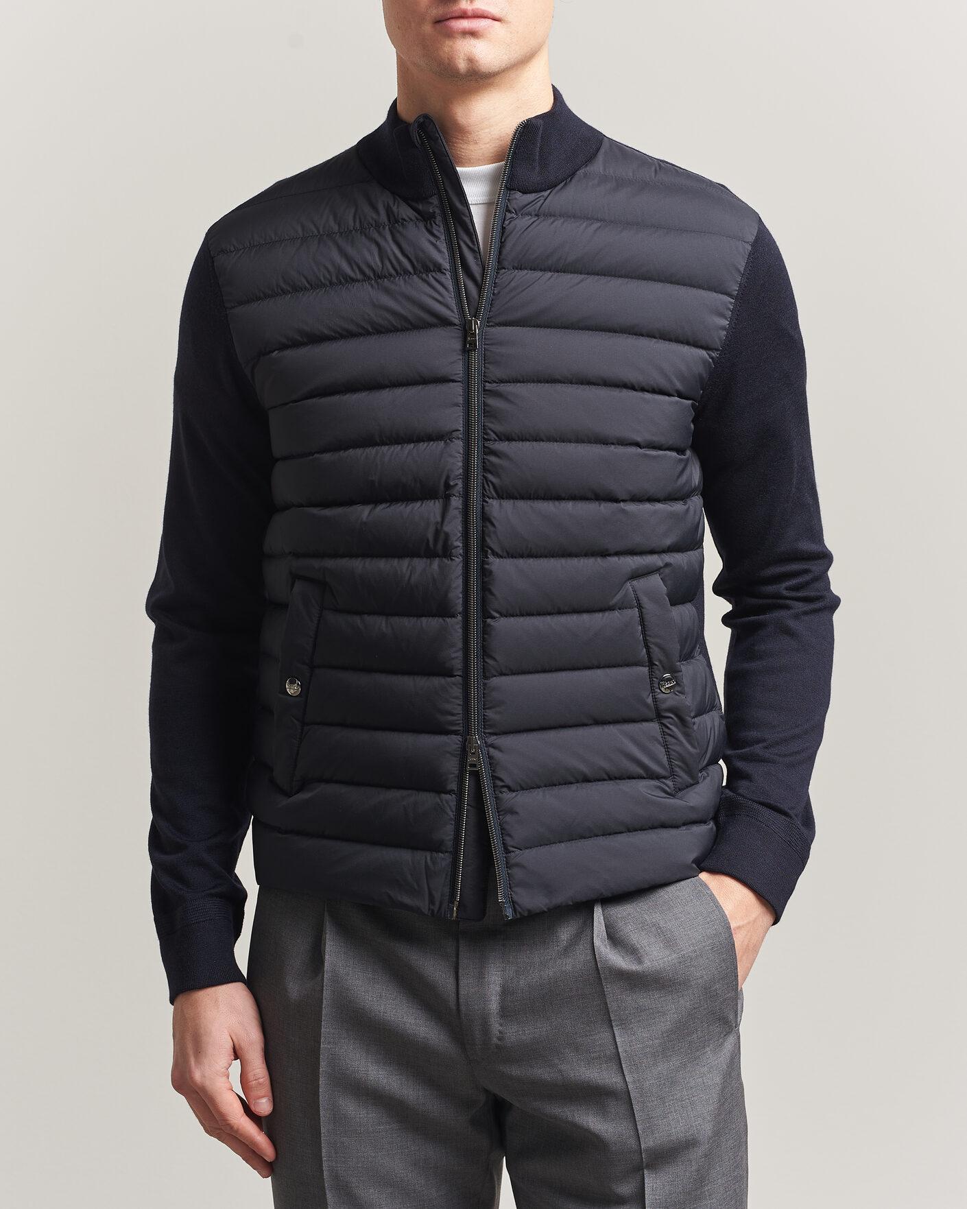 Homme | Manteaux Et Vestes | Herno | Luxury Hybrid Jacket Navy