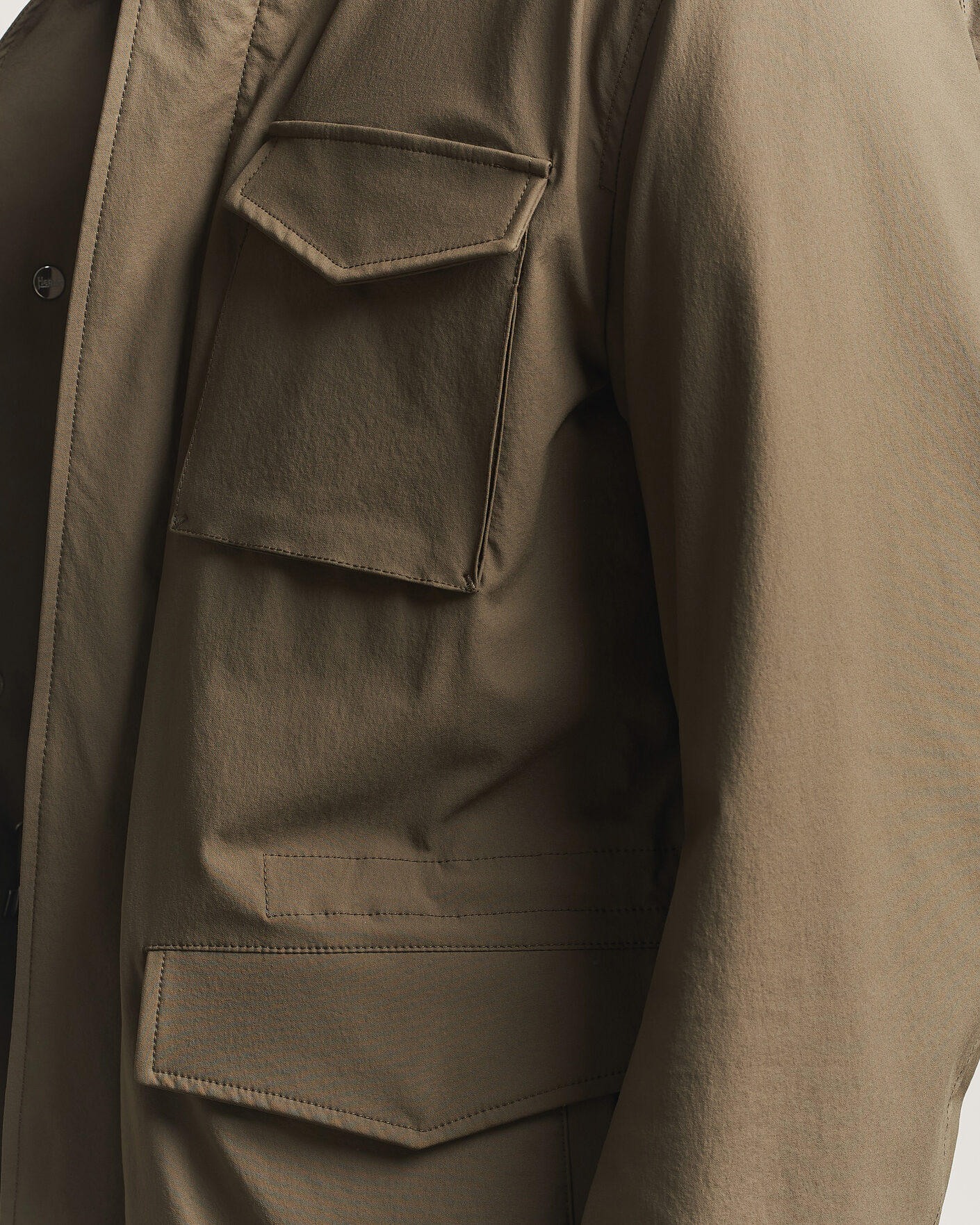 Homme | Manteaux Et Vestes | Herno | Soft Nylon Field Jacket Military