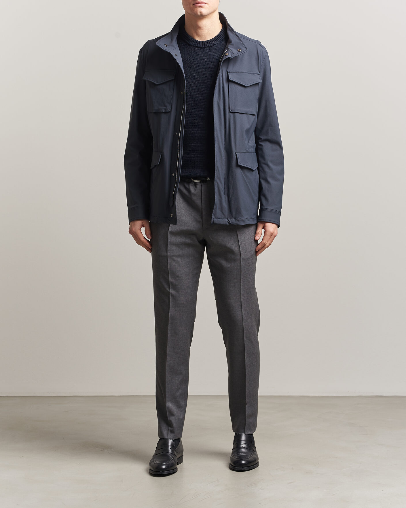 Heren | Jassen | Herno | Soft Nylon Field Jacket Navy