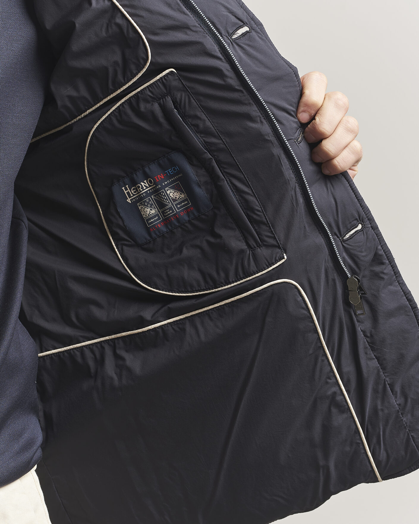 Heren | Jassen | Herno | Nuage Matt Nylon Blazer Navy