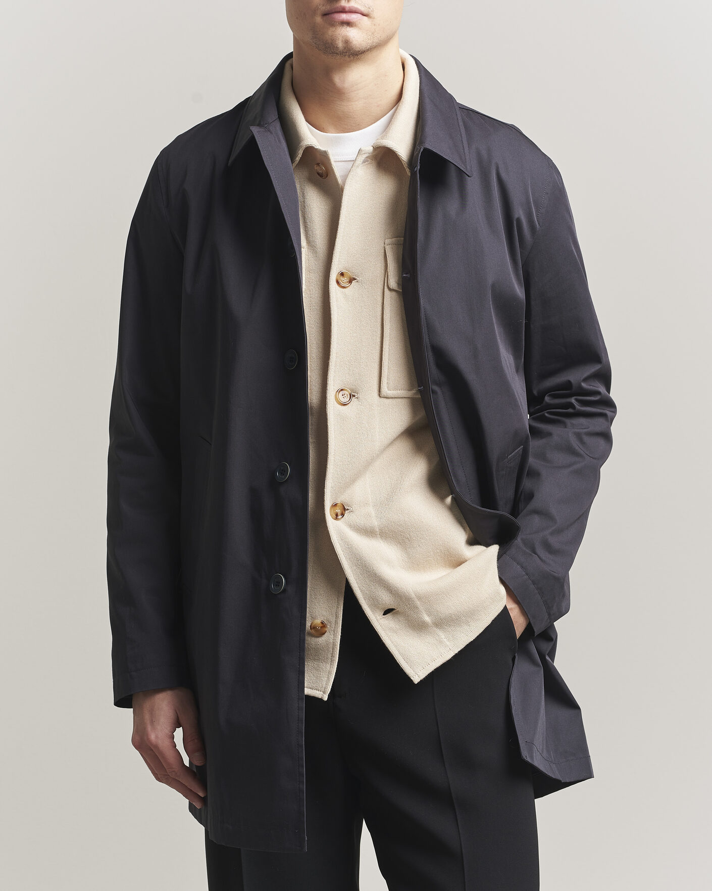 Heren | Jassen | Herno | Cotton Car Coat Navy