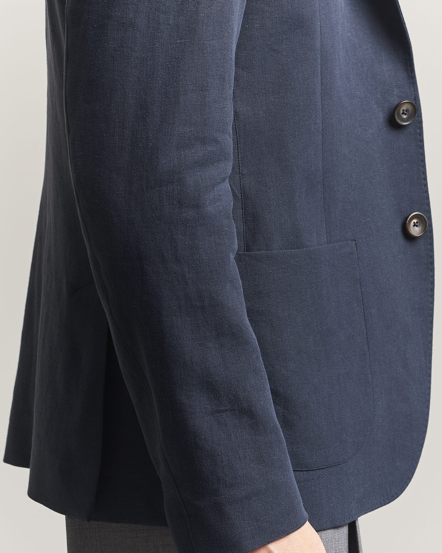 Heren | Blazers | Herno | Cotton/Linen Blazer Navy
