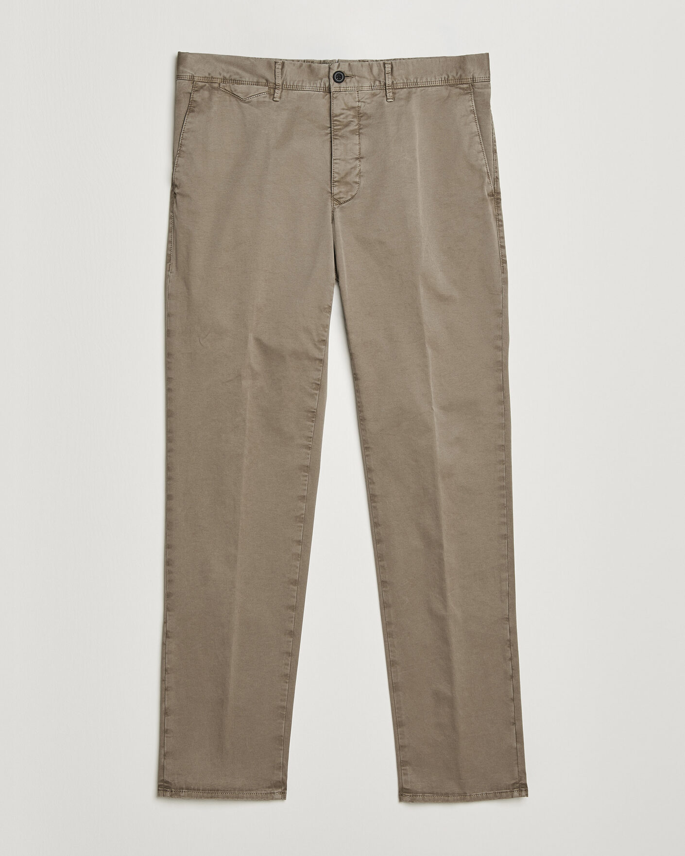 Heren | Broeken | Incotex | Regular Fit Garment Dyed Slacks Brown