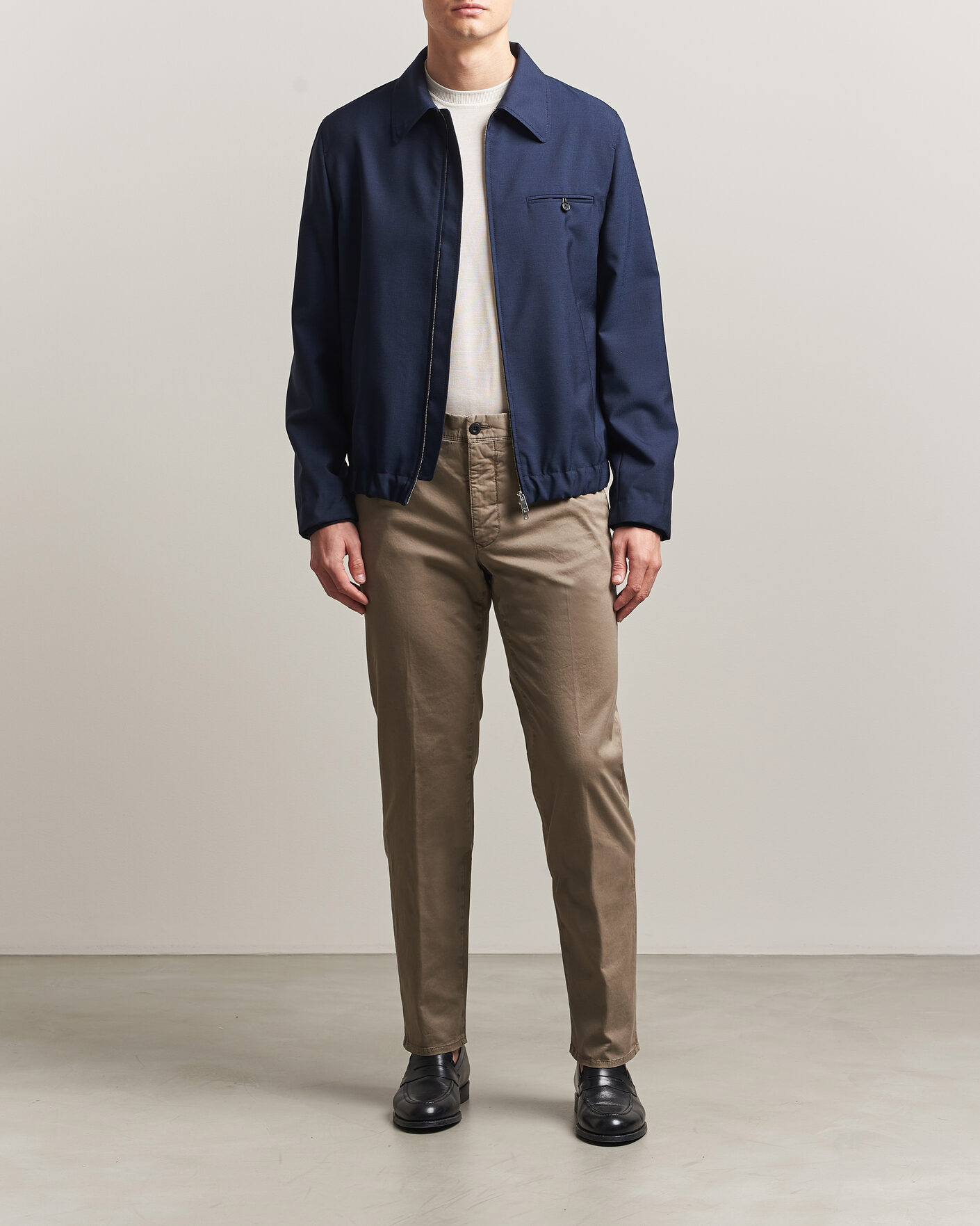 Heren | Broeken | Incotex | Regular Fit Garment Dyed Slacks Brown