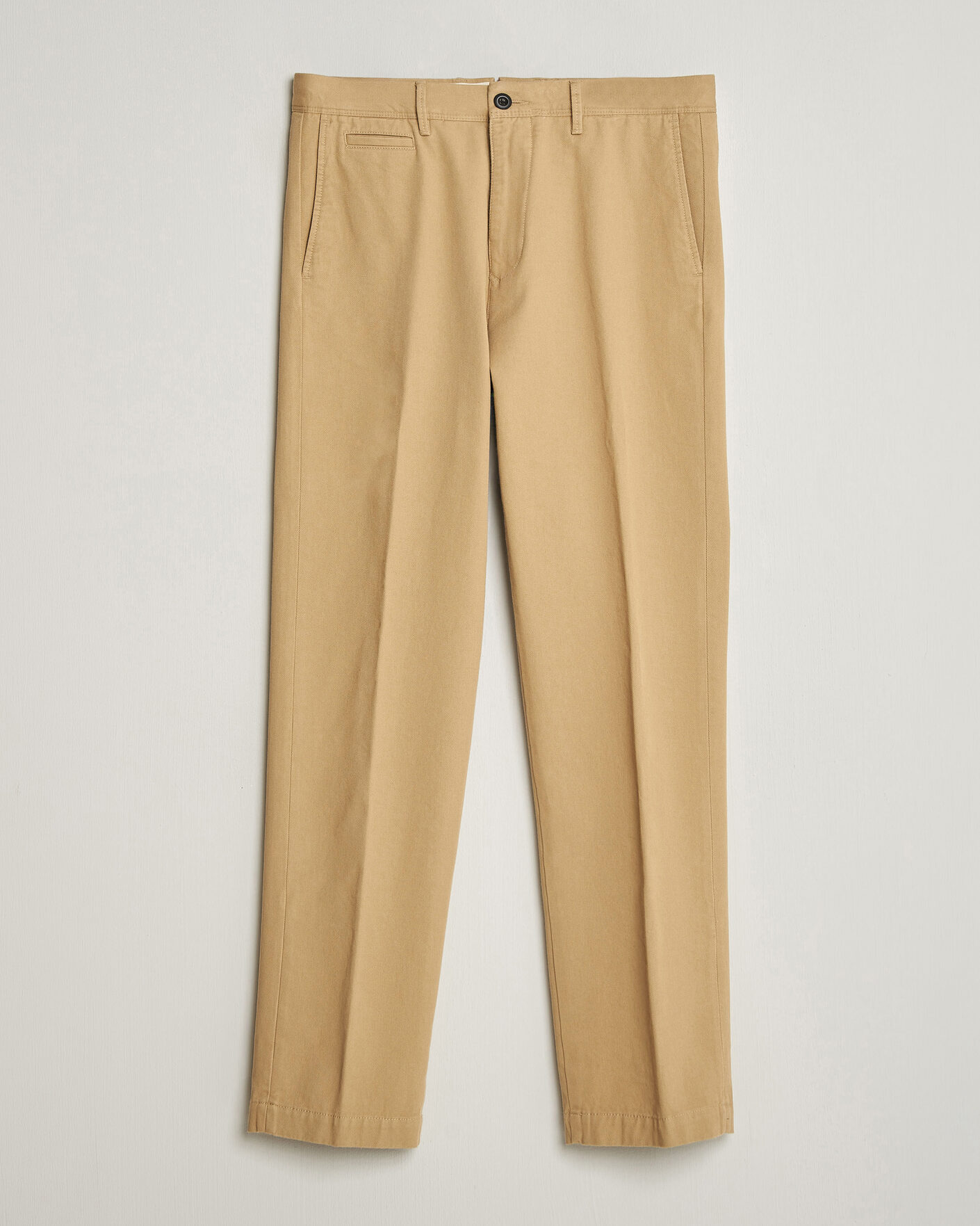 Heren | Broeken | Incotex | Regular Fit Uniform Cotton Slacks Khaki