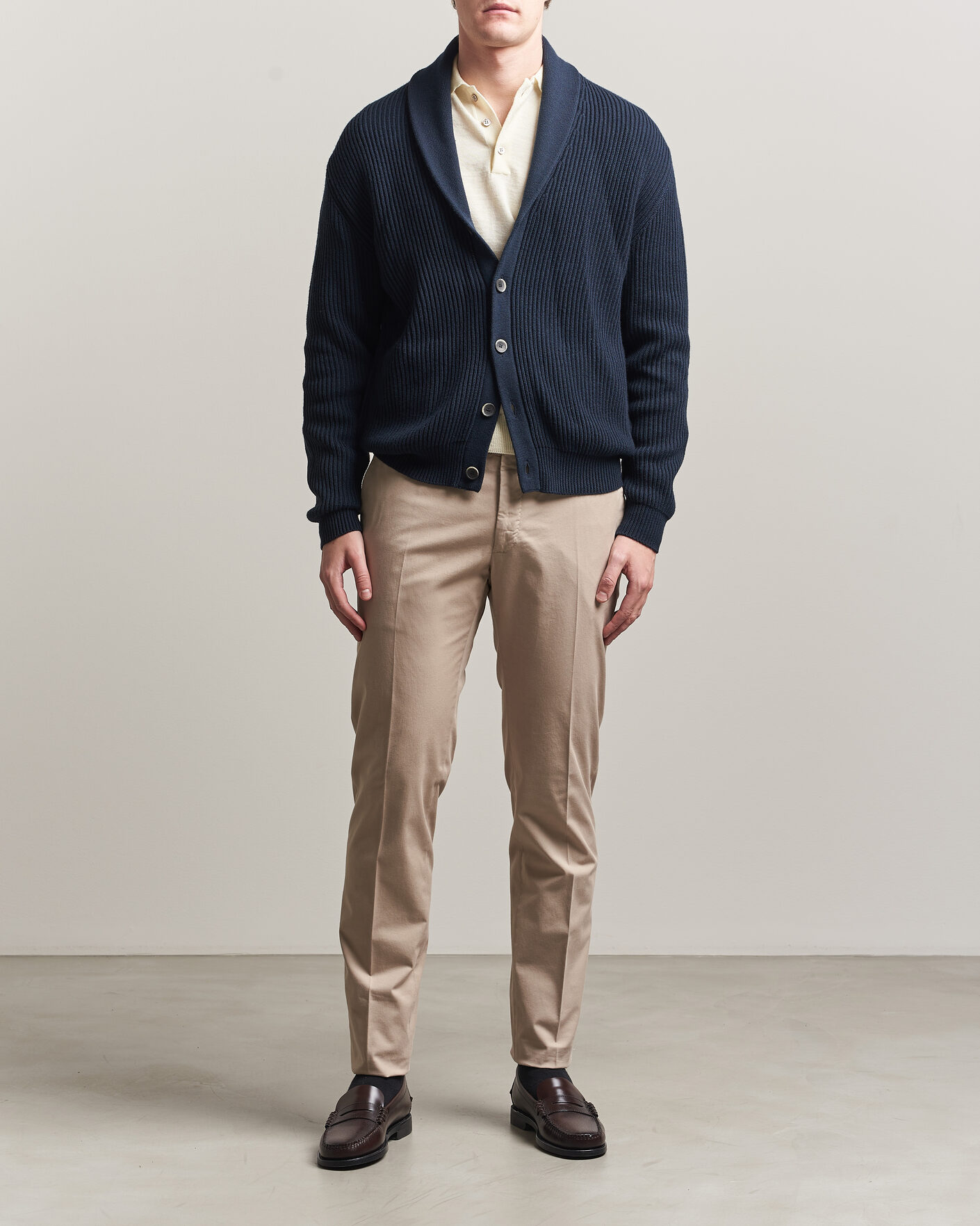 Homme | Pantalons | Incotex | Slim Fit Comfort Chinos Sand