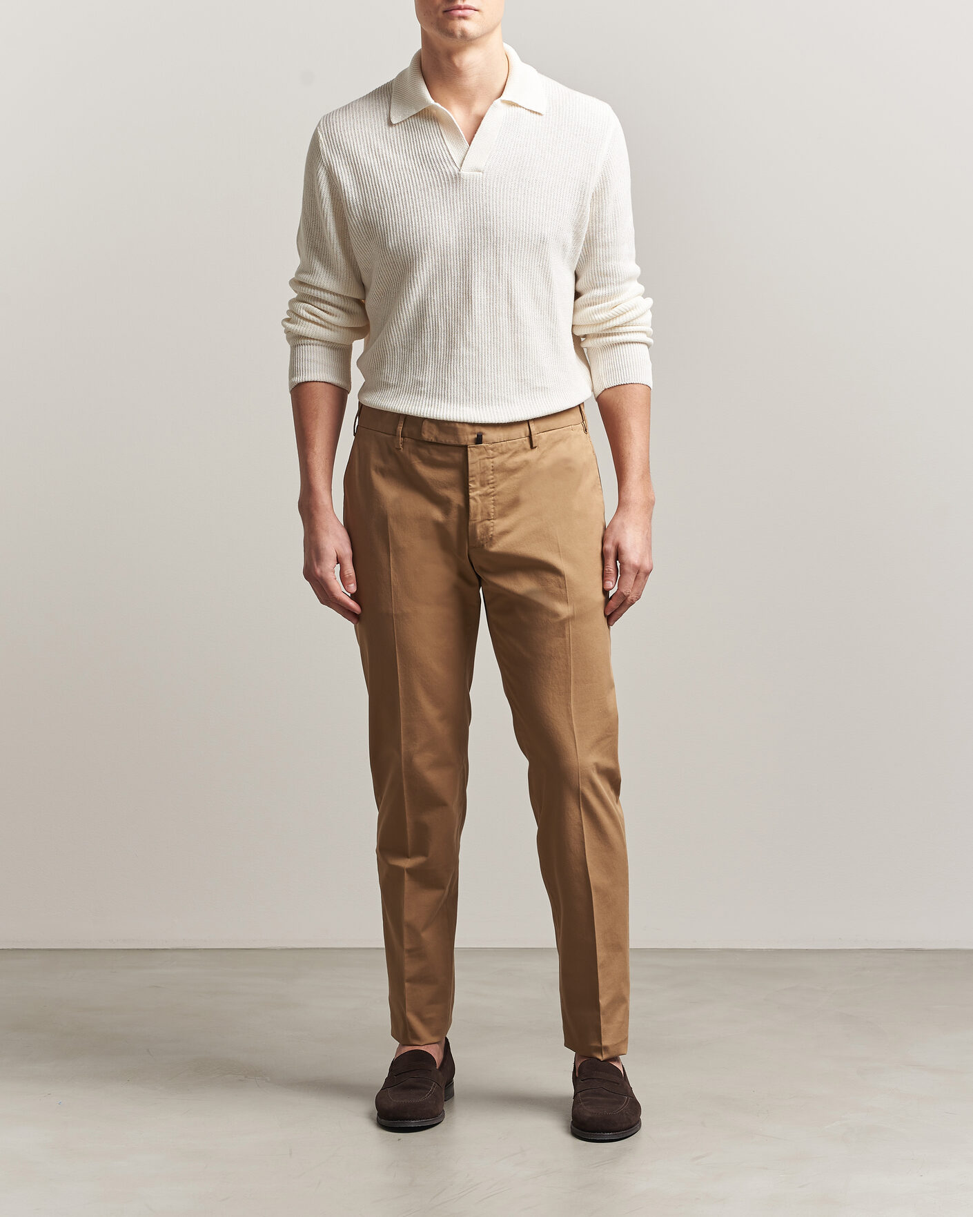 Homme | Pantalons | Incotex | Slim Fit Comfort Chinos Khaki