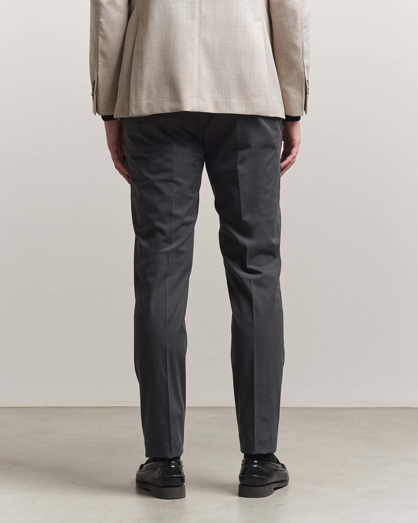 Homme | Pantalons | Incotex | Slim Fit Comfort Chinos Dark Grey