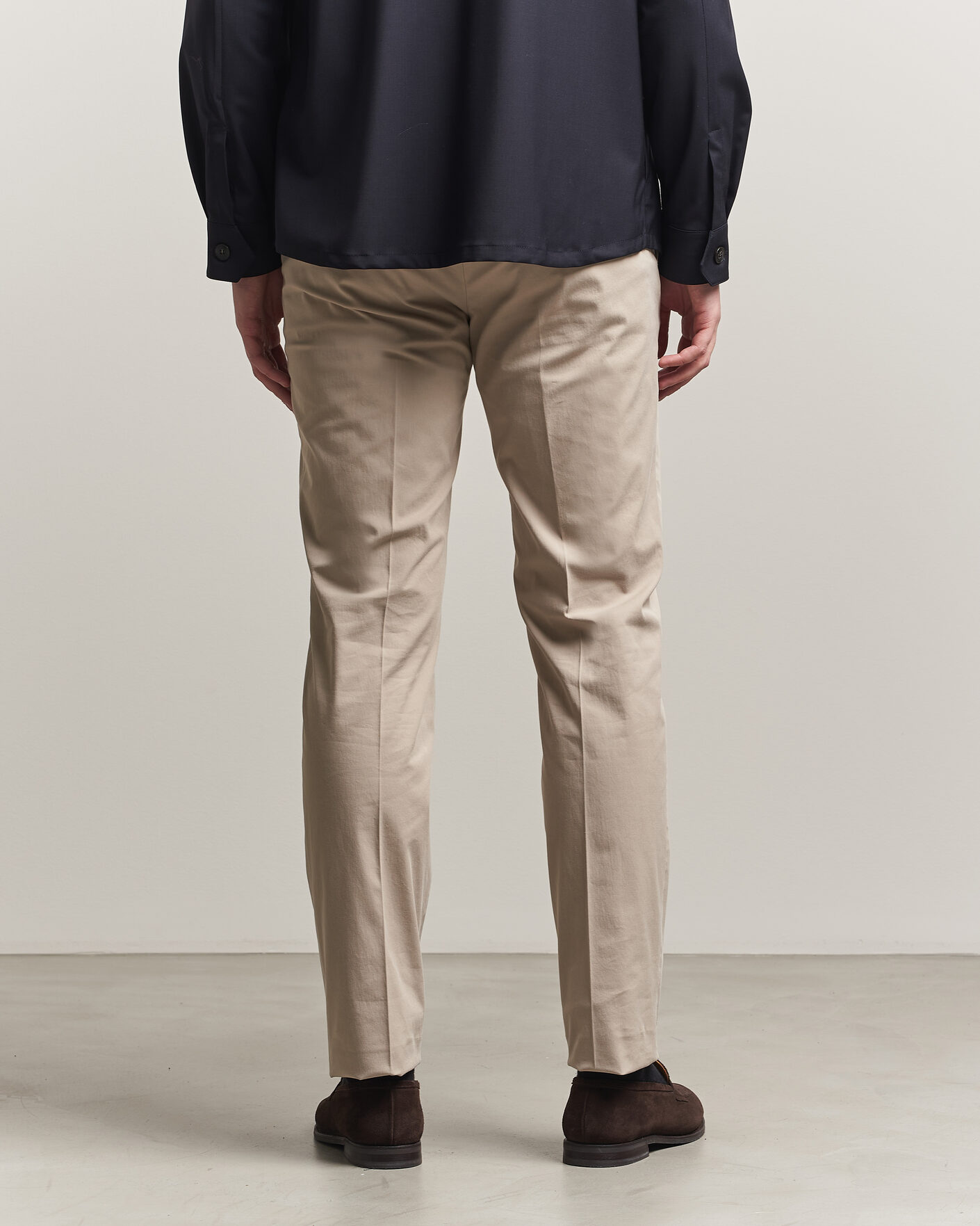 Heren | Broeken | Incotex | Regular Fit Comfort Chinos Sand