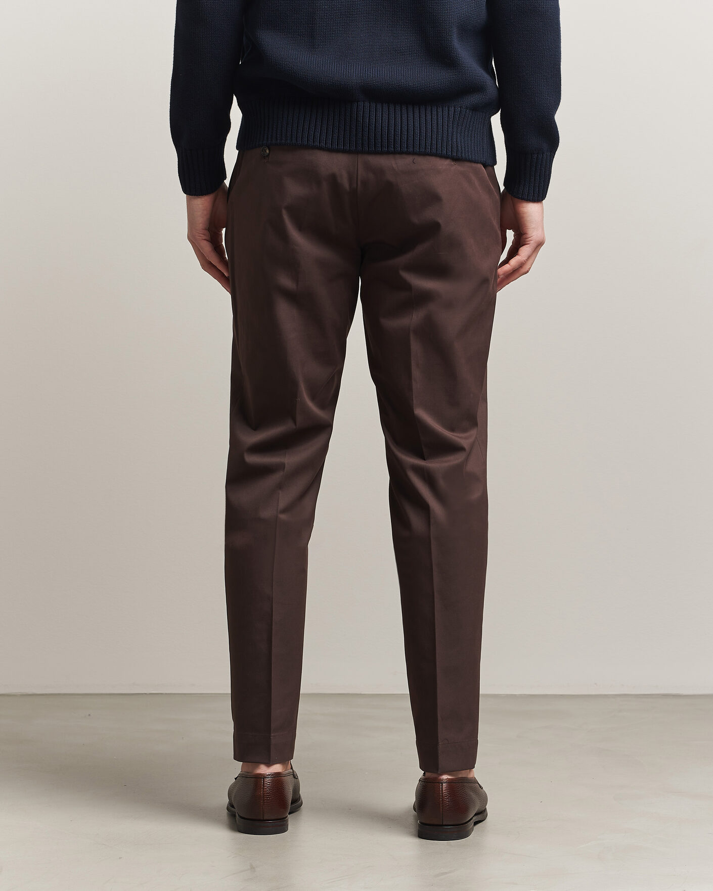 Homme | Pantalons | Incotex | Regular Fit Flexgab Cotton Chinos Dark Brown