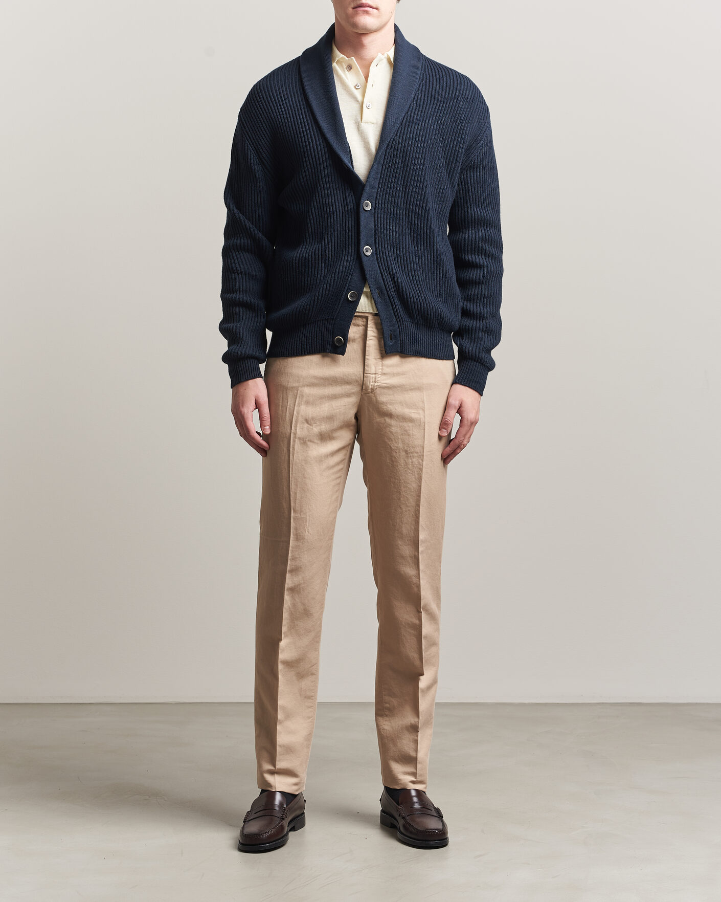 Heren | Broeken | Incotex | Regular Fit Chinolino Trousers Beige