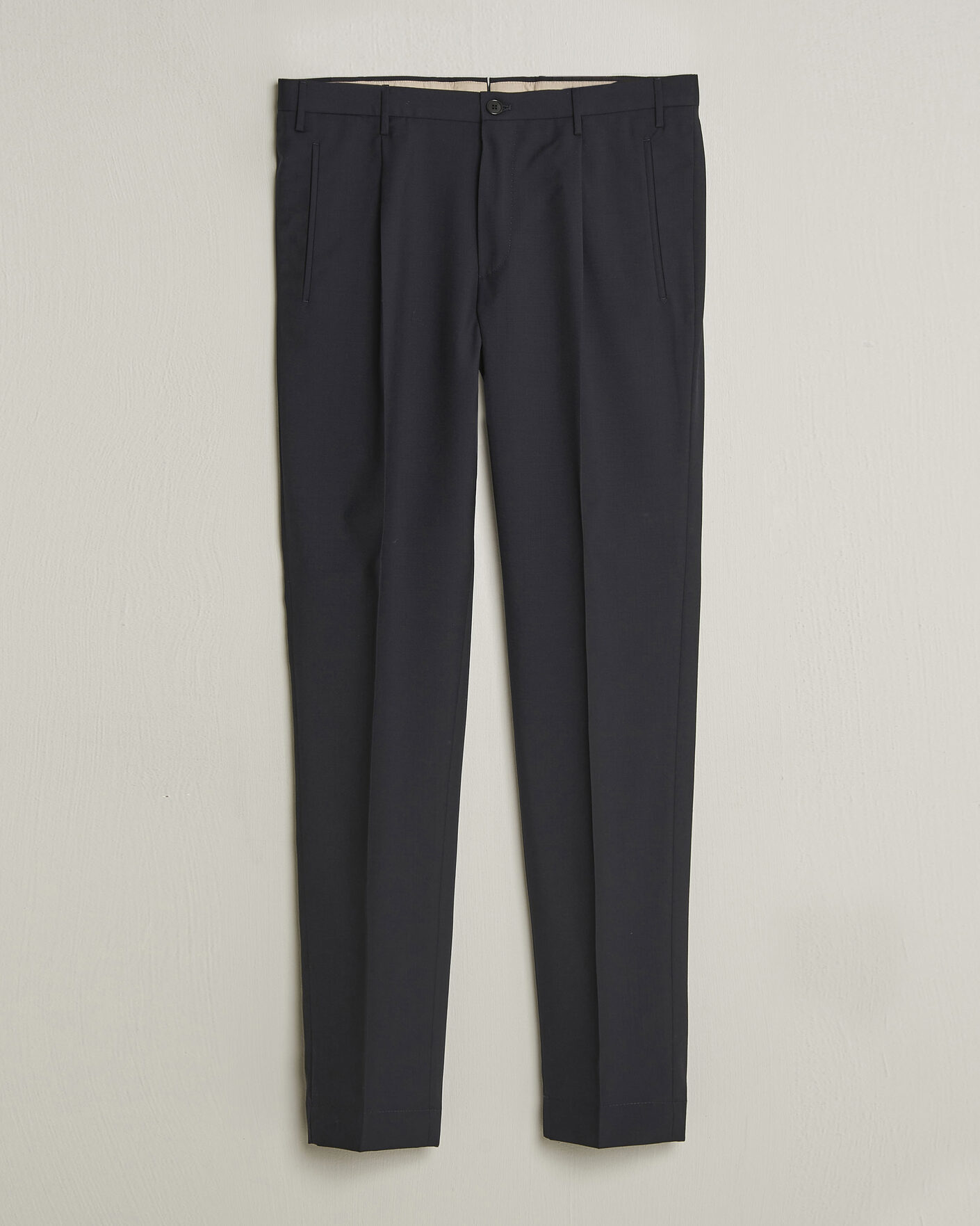 Heren | Broeken | Incotex | Regular Fit Super 100s Wool Pants Blue
