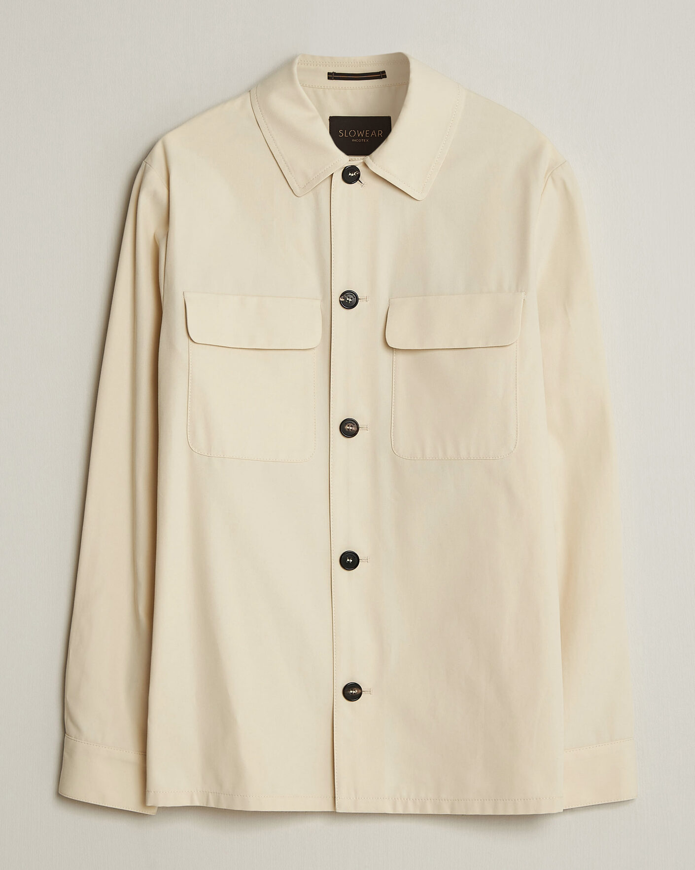 Heren | Overhemden | Incotex | Ice Cotton Twill Overshirt Natural