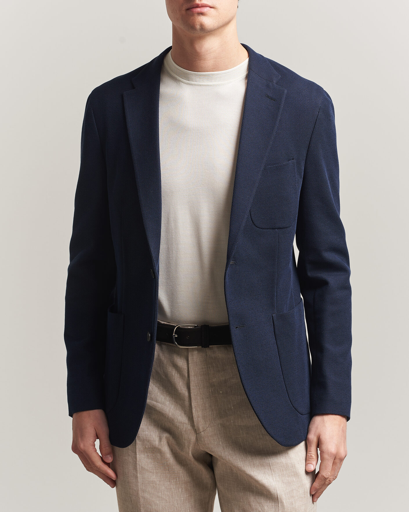 Homme | Blazers | Incotex | Unconstructed Jersey Blazer Navy