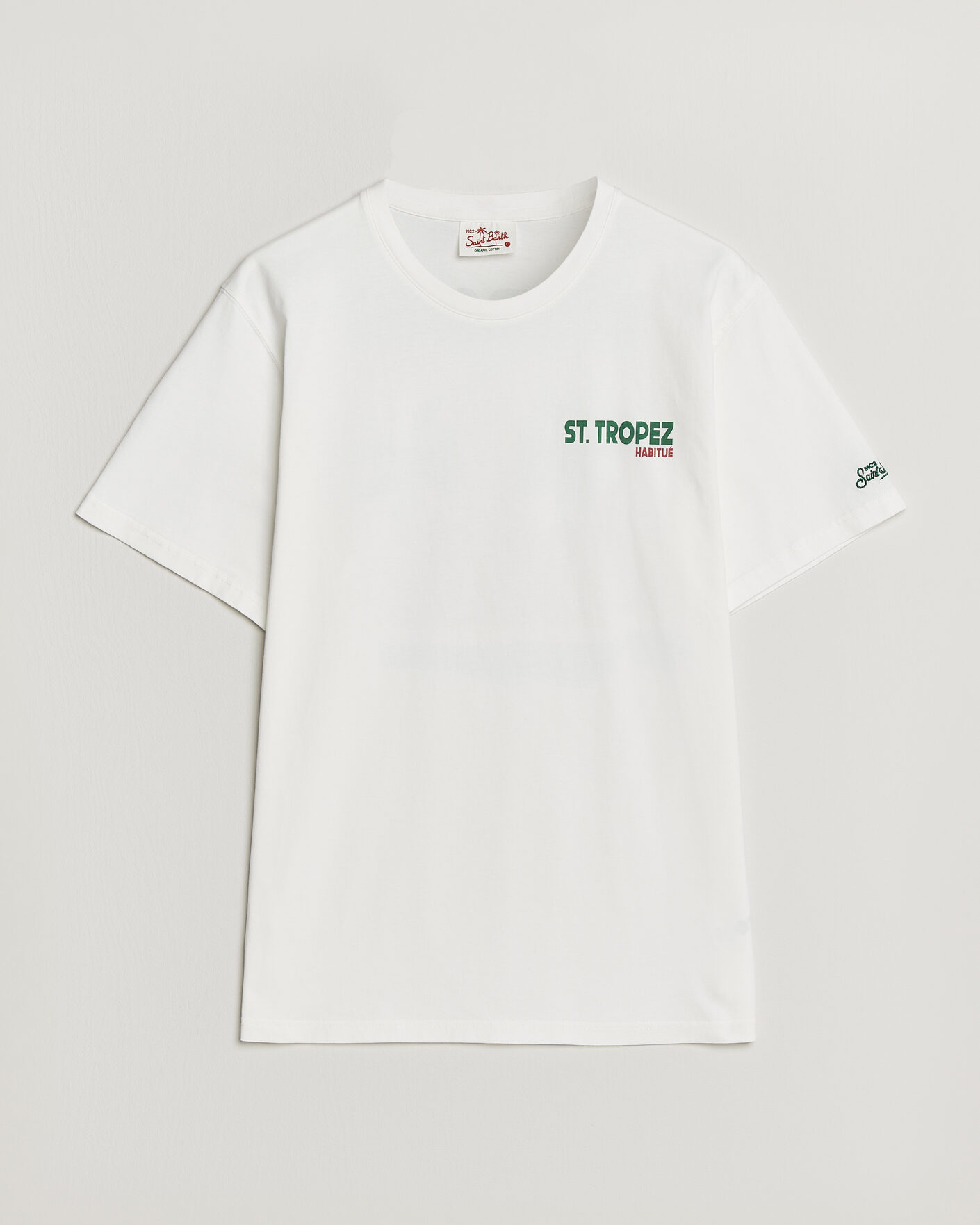 Heren | T-shirts | MC2 Saint Barth | Back Printed Cotton T-Shirt St Tropez Sun