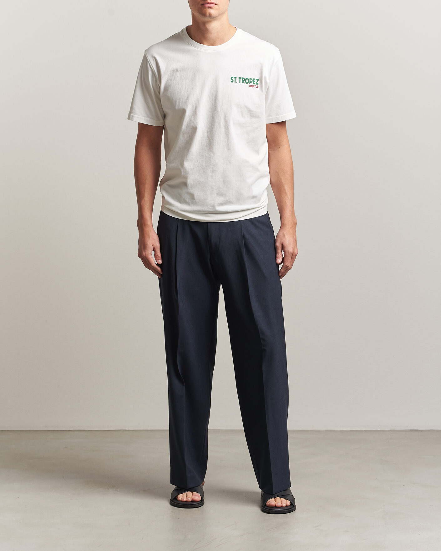 Heren | T-shirts | MC2 Saint Barth | Back Printed Cotton T-Shirt St Tropez Sun