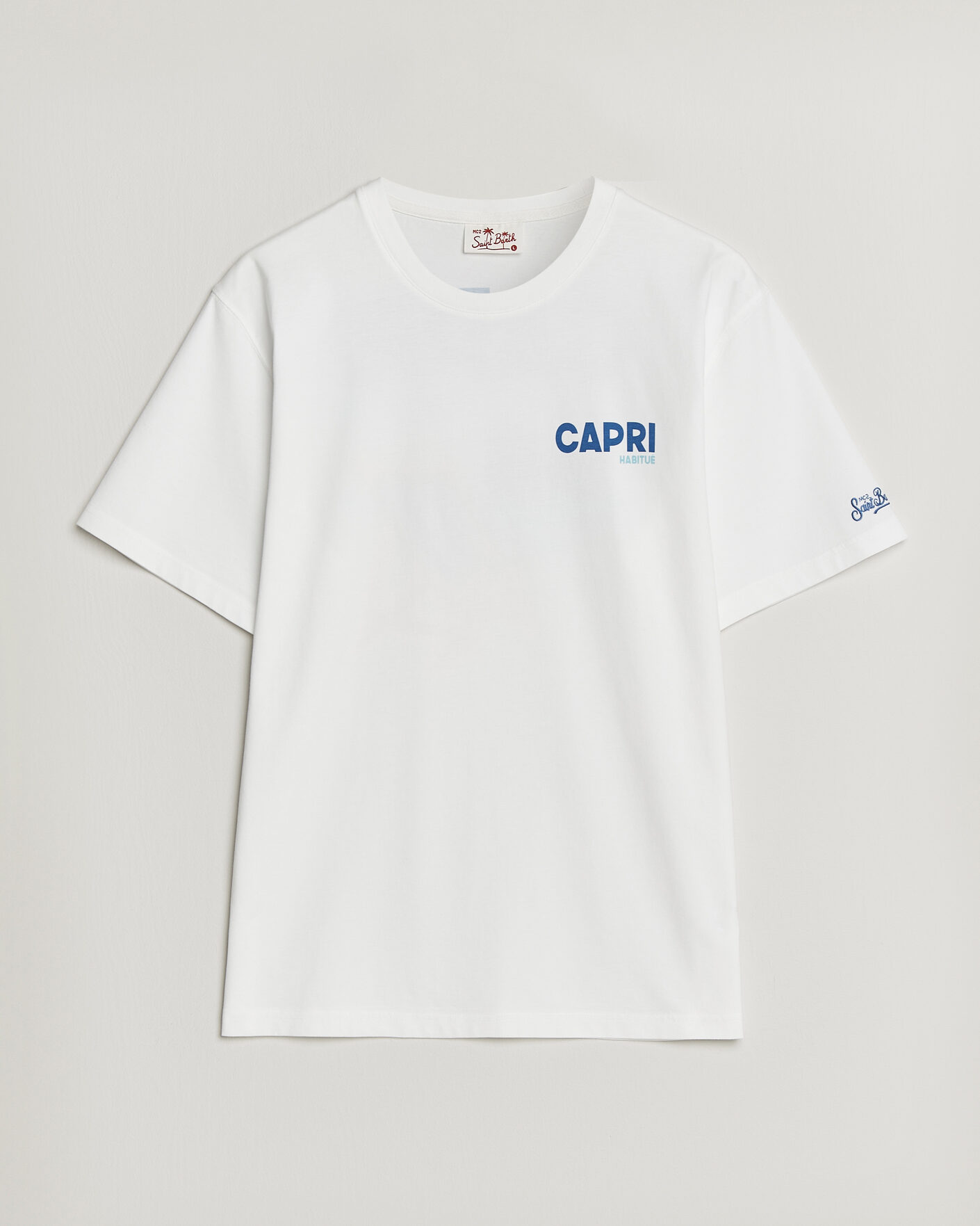 Heren | T-shirts | MC2 Saint Barth | Back Printed Cotton T-Shirt Capri Summer