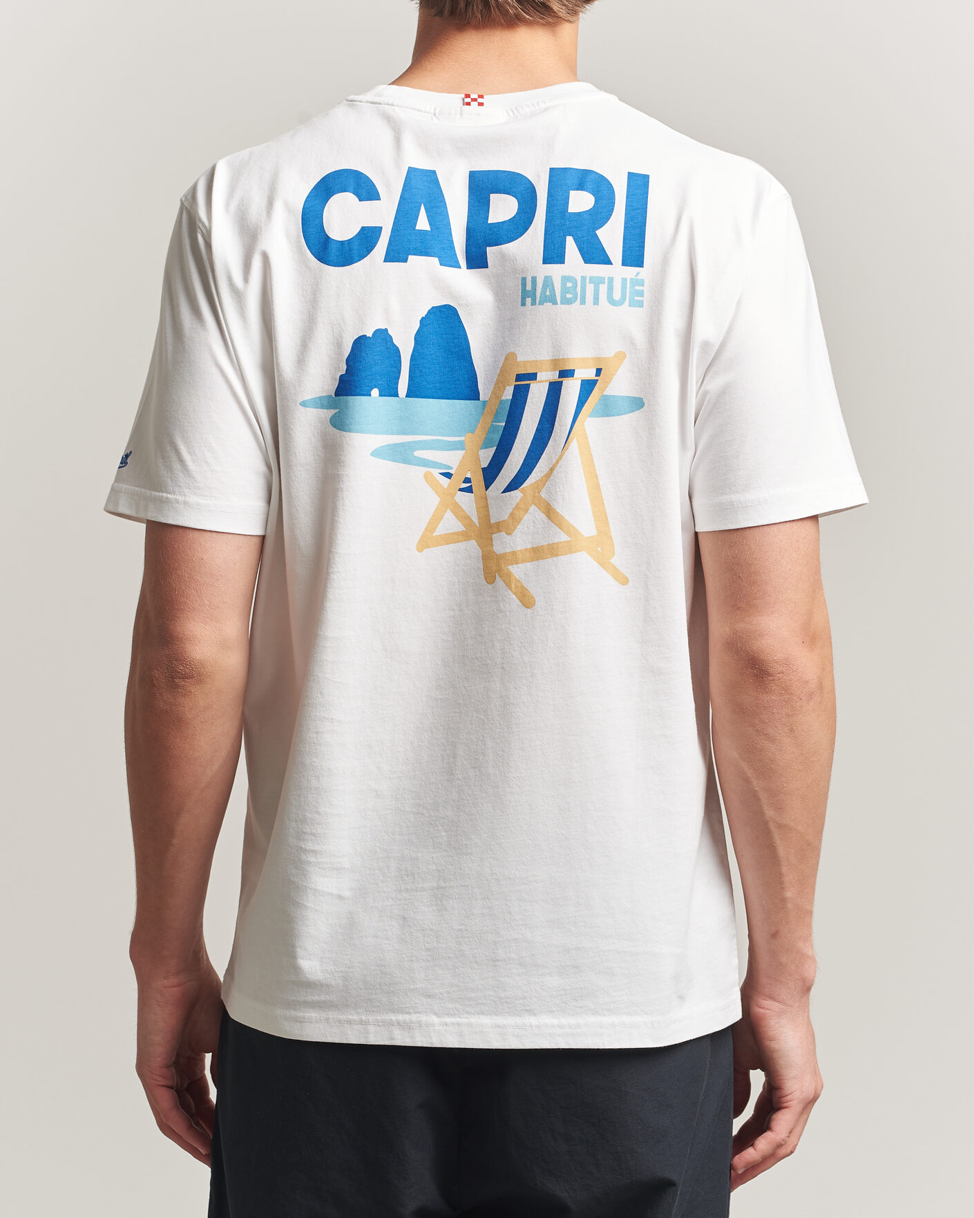 Heren | T-shirts | MC2 Saint Barth | Back Printed Cotton T-Shirt Capri Summer