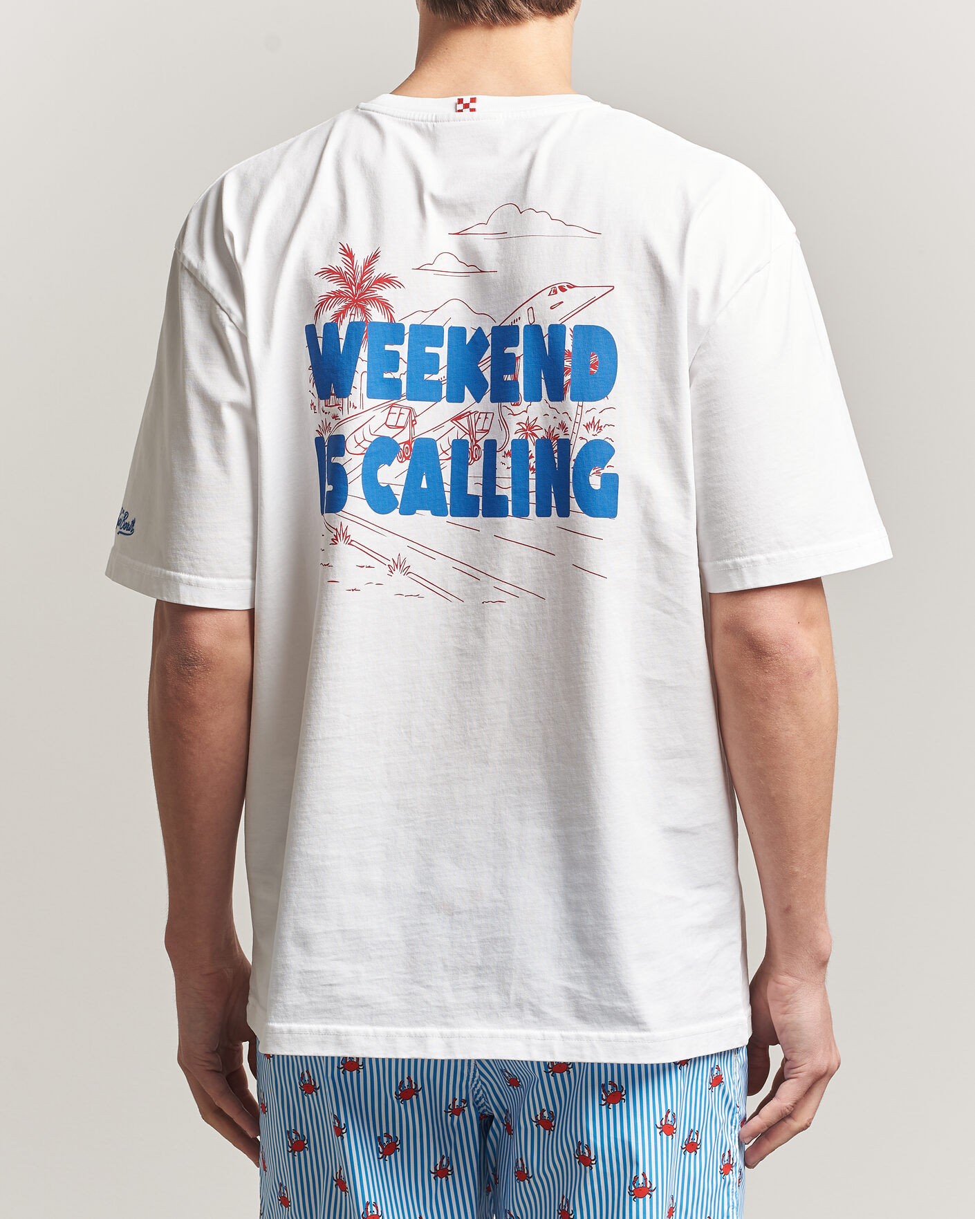 Homme | T-shirts | MC2 Saint Barth | Back Printed Cotton T-Shirt Weekend Jet