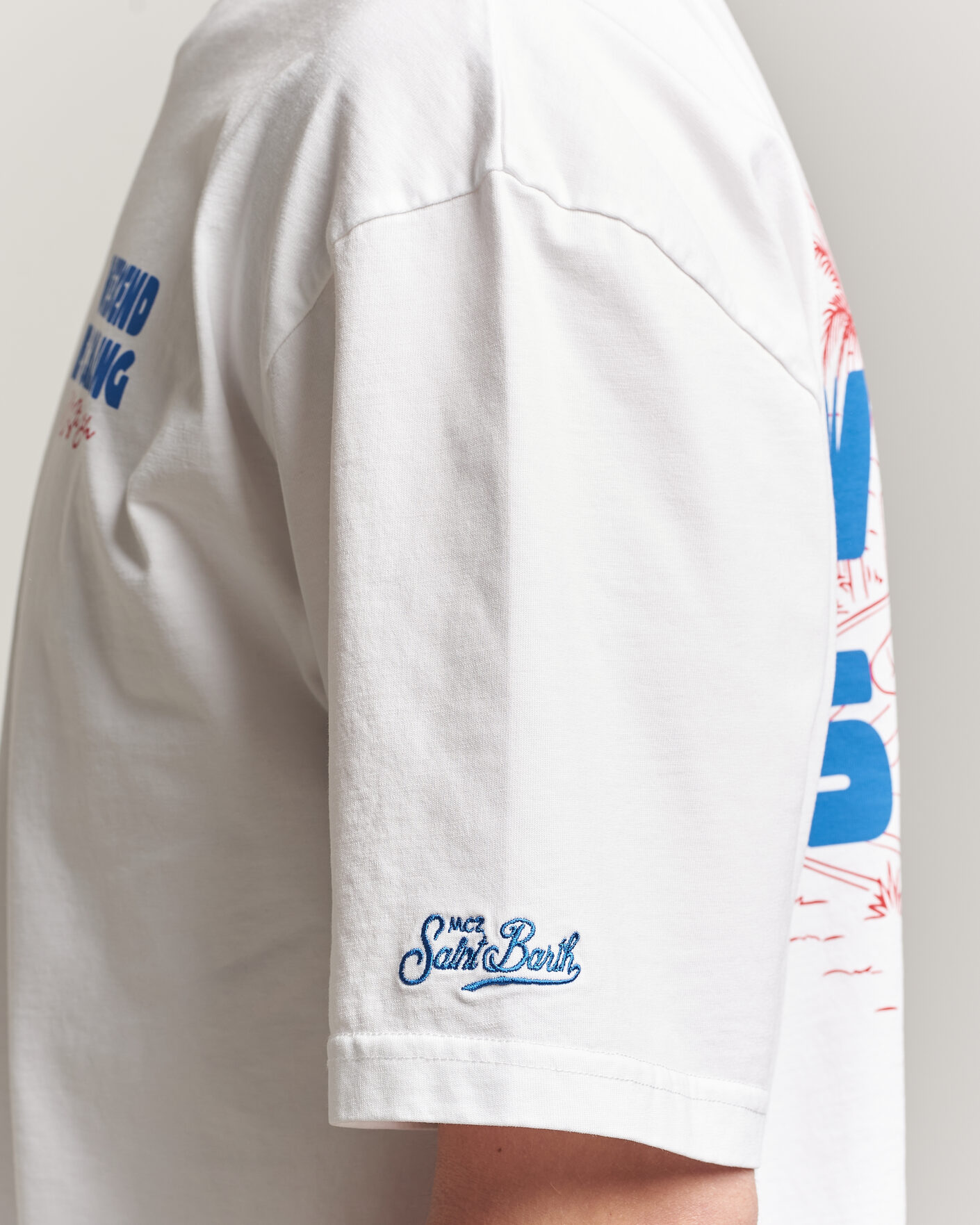 Homme | T-shirts | MC2 Saint Barth | Back Printed Cotton T-Shirt Weekend Jet