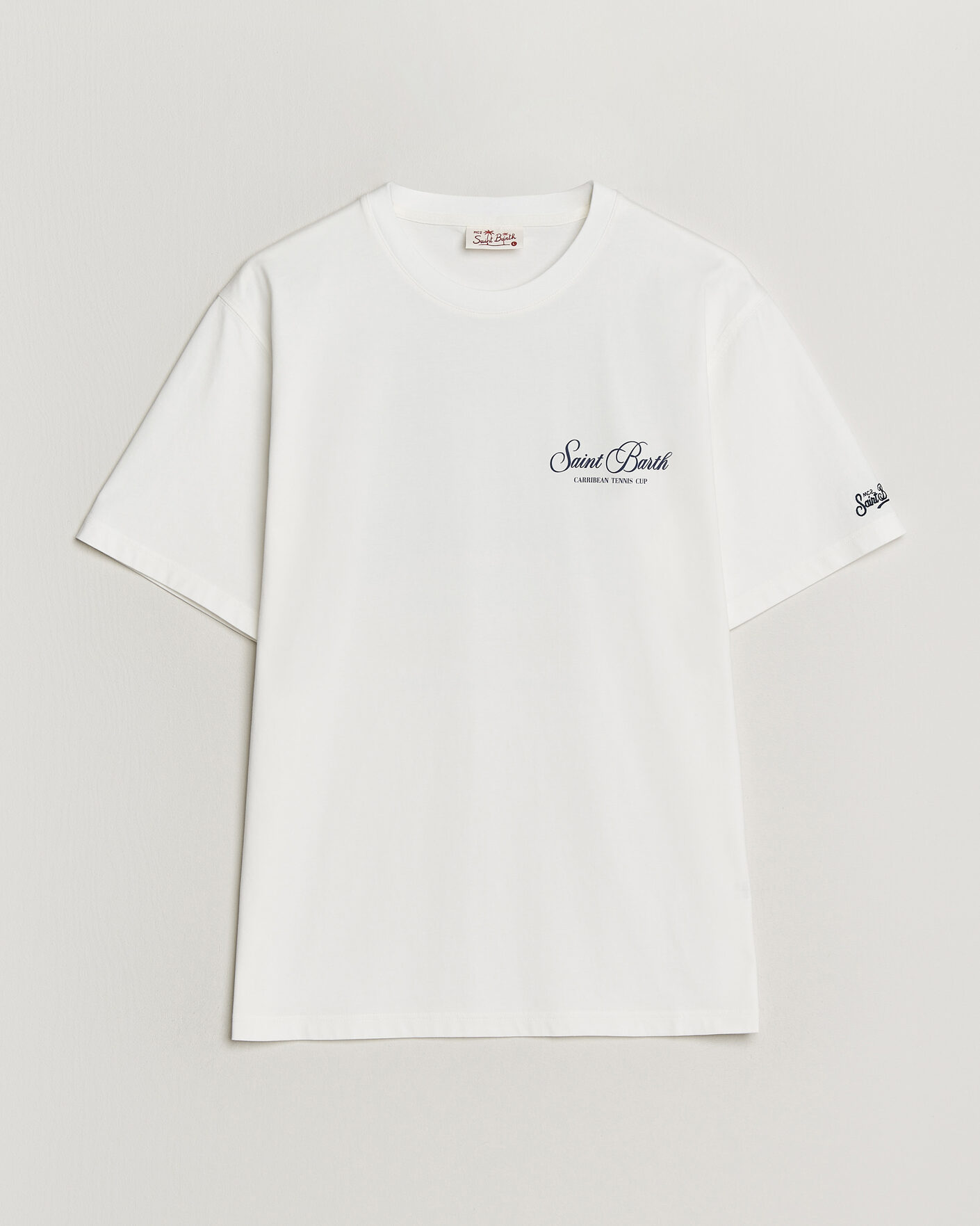 Heren | T-shirts | MC2 Saint Barth | Back Printed Cotton T-Shirt Gustavia Cup