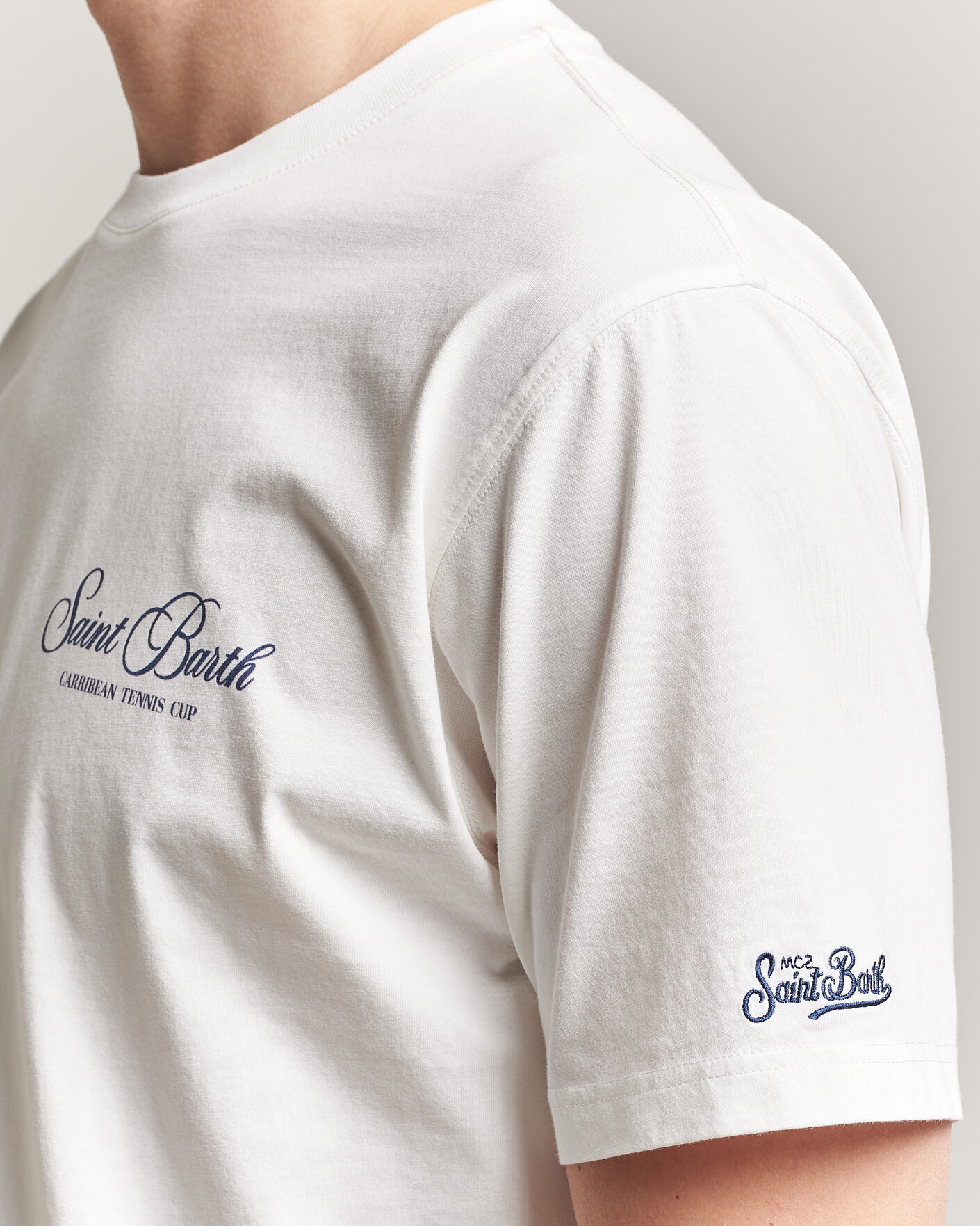 Heren | T-shirts | MC2 Saint Barth | Back Printed Cotton T-Shirt Gustavia Cup