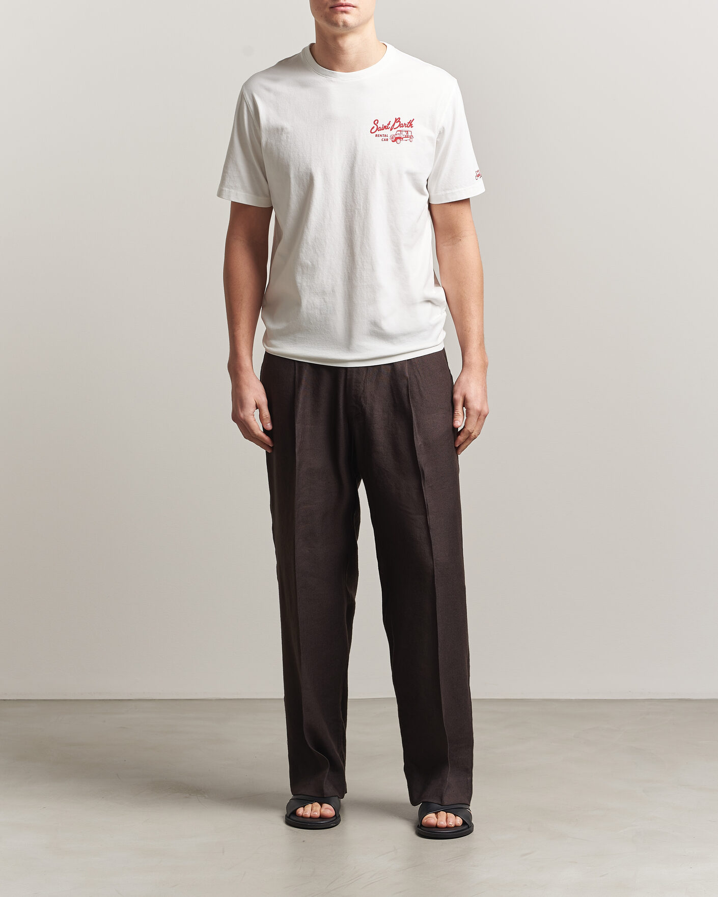 Heren | T-shirts | MC2 Saint Barth | Back Printed Cotton T-Shirt Rental Car