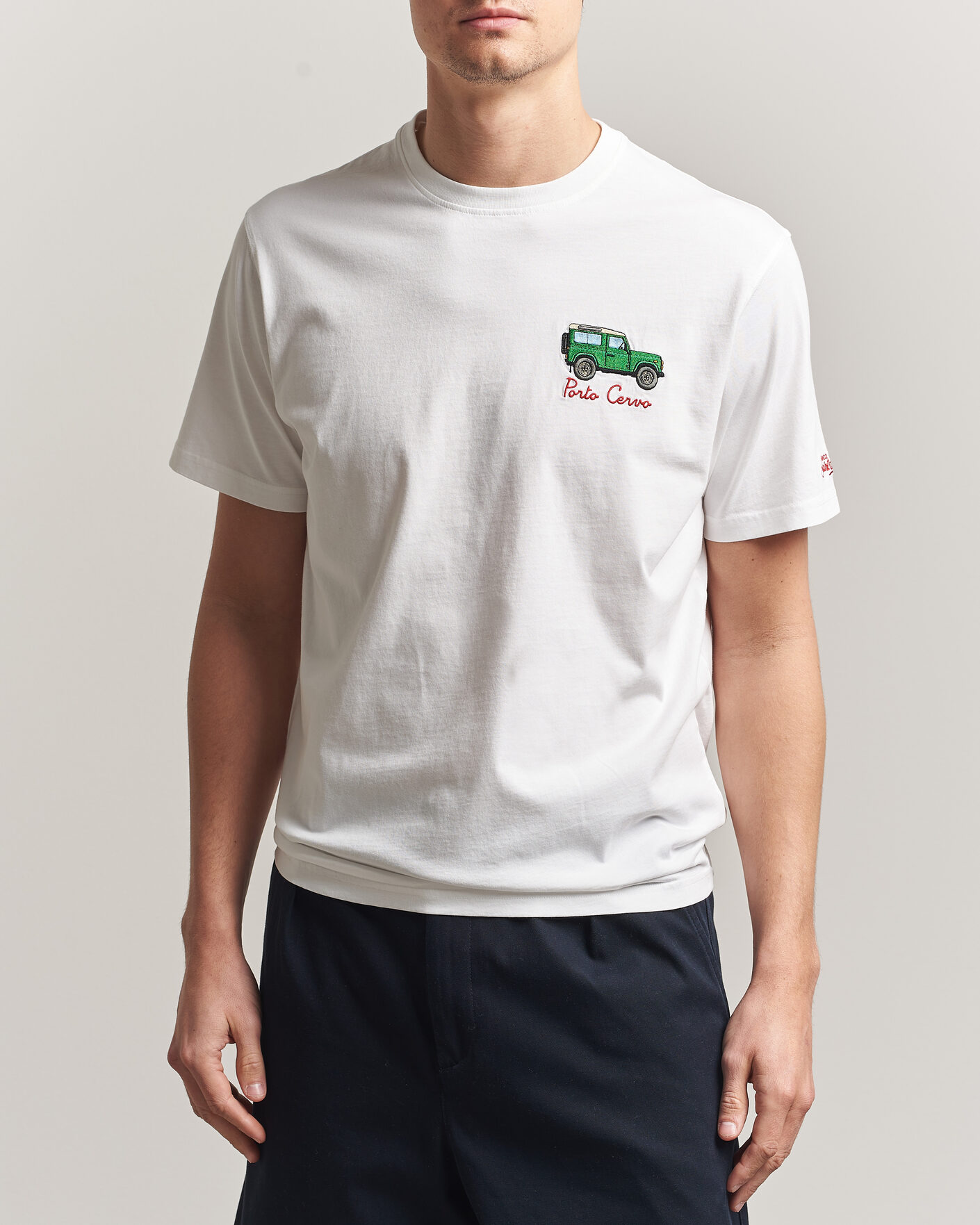 Heren | T-shirts | MC2 Saint Barth | Printed Cotton T-Shirt Car Cervo