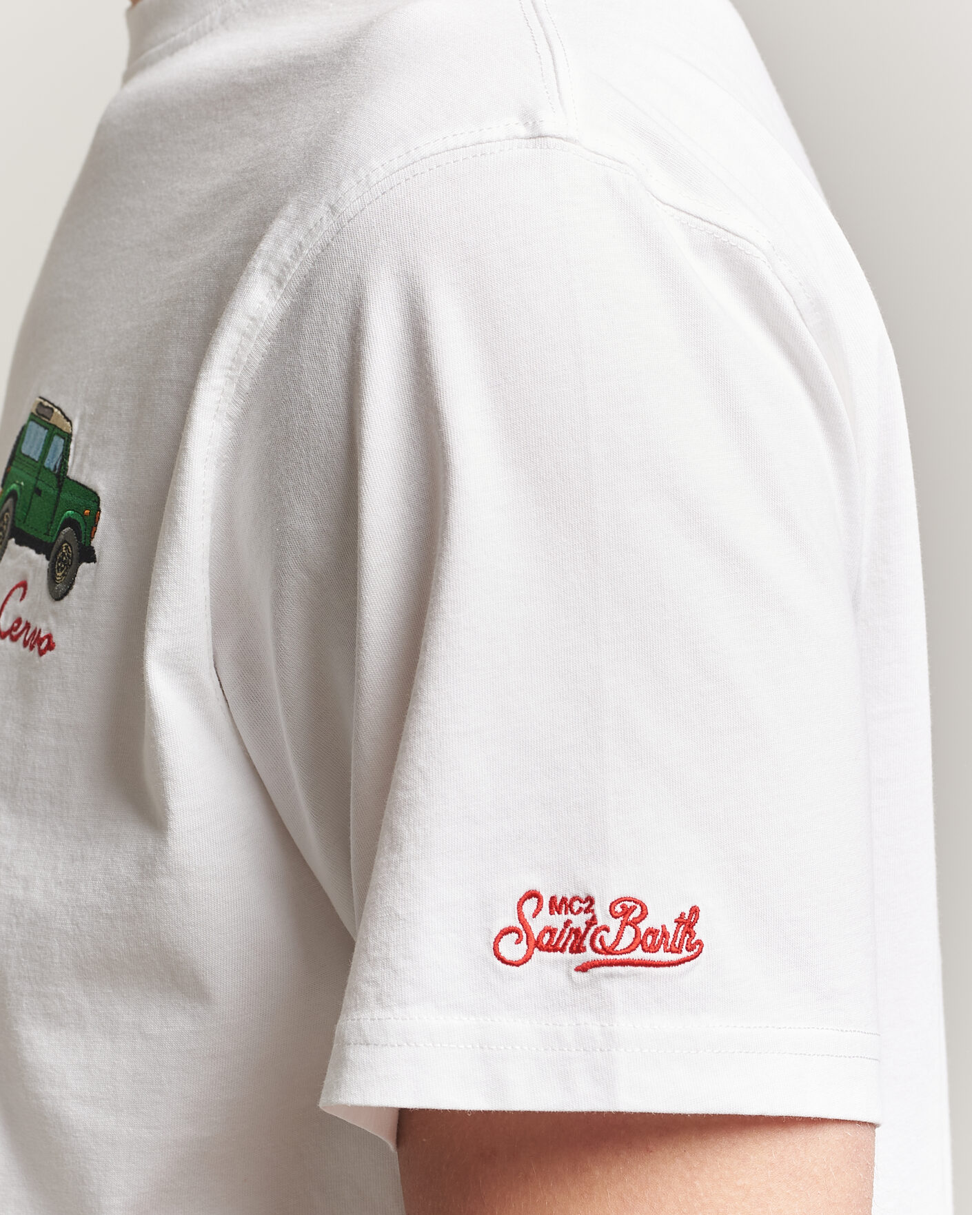 Heren | T-shirts | MC2 Saint Barth | Printed Cotton T-Shirt Car Cervo