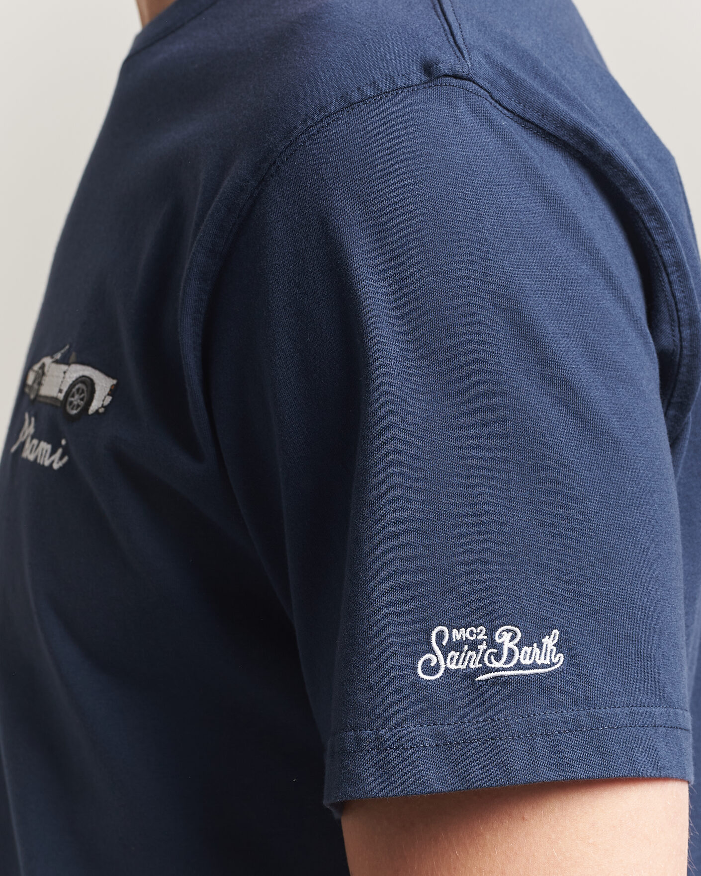 Heren | T-shirts | MC2 Saint Barth | Printed Cotton T-Shirt Car Miami