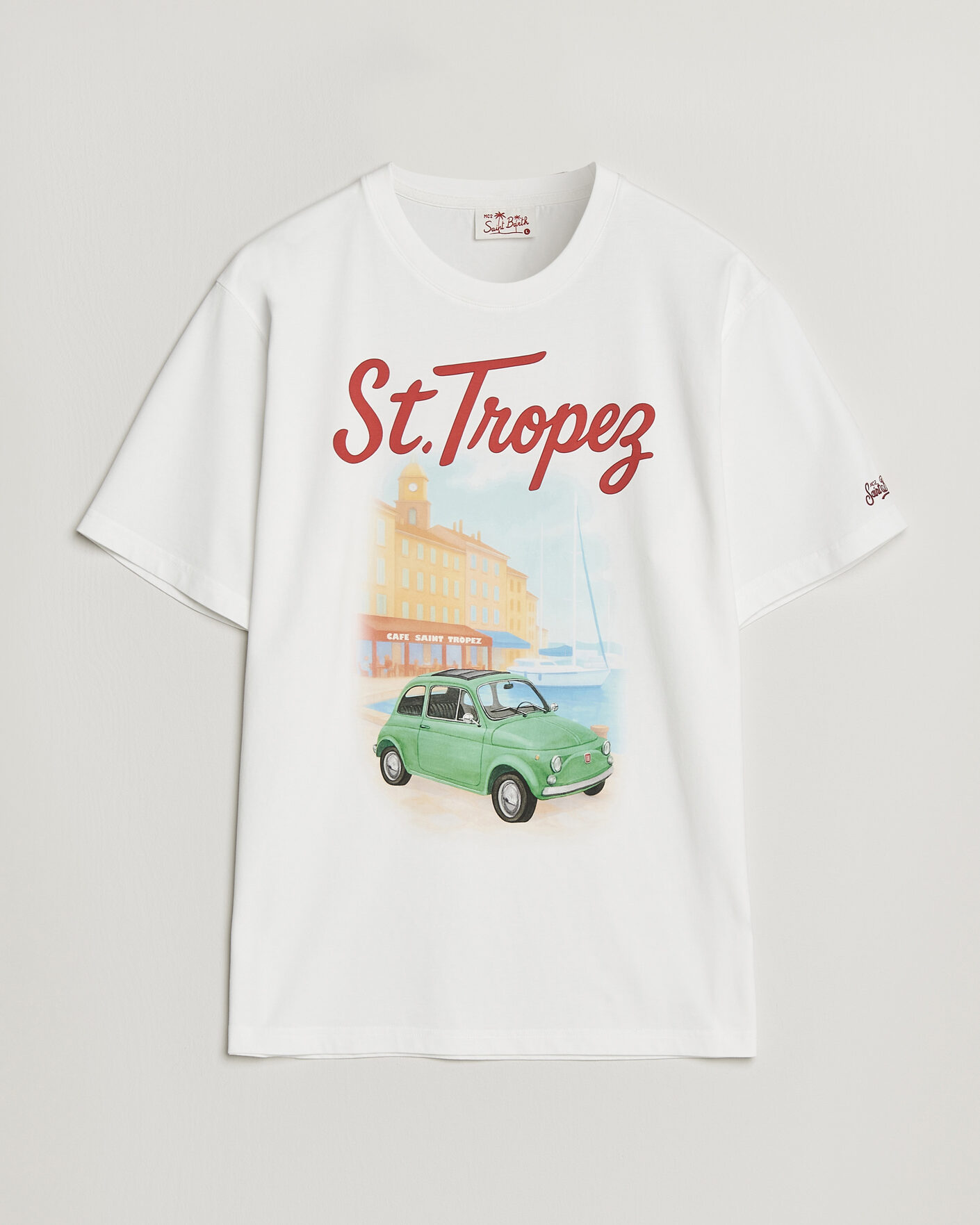 Heren | T-shirts | MC2 Saint Barth | Printed Cotton T-Shirt St Tropez Car