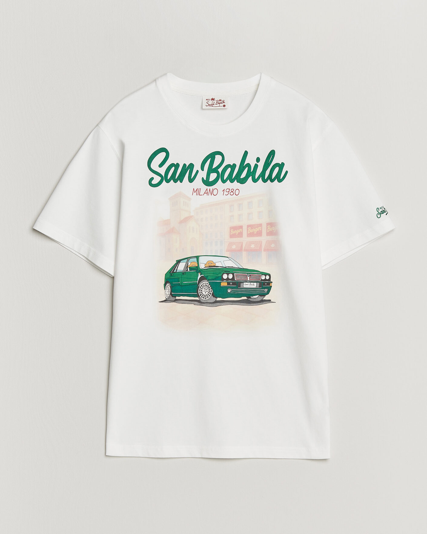 Heren | T-shirts | MC2 Saint Barth | Printed Cotton T-Shirt San Babila Car