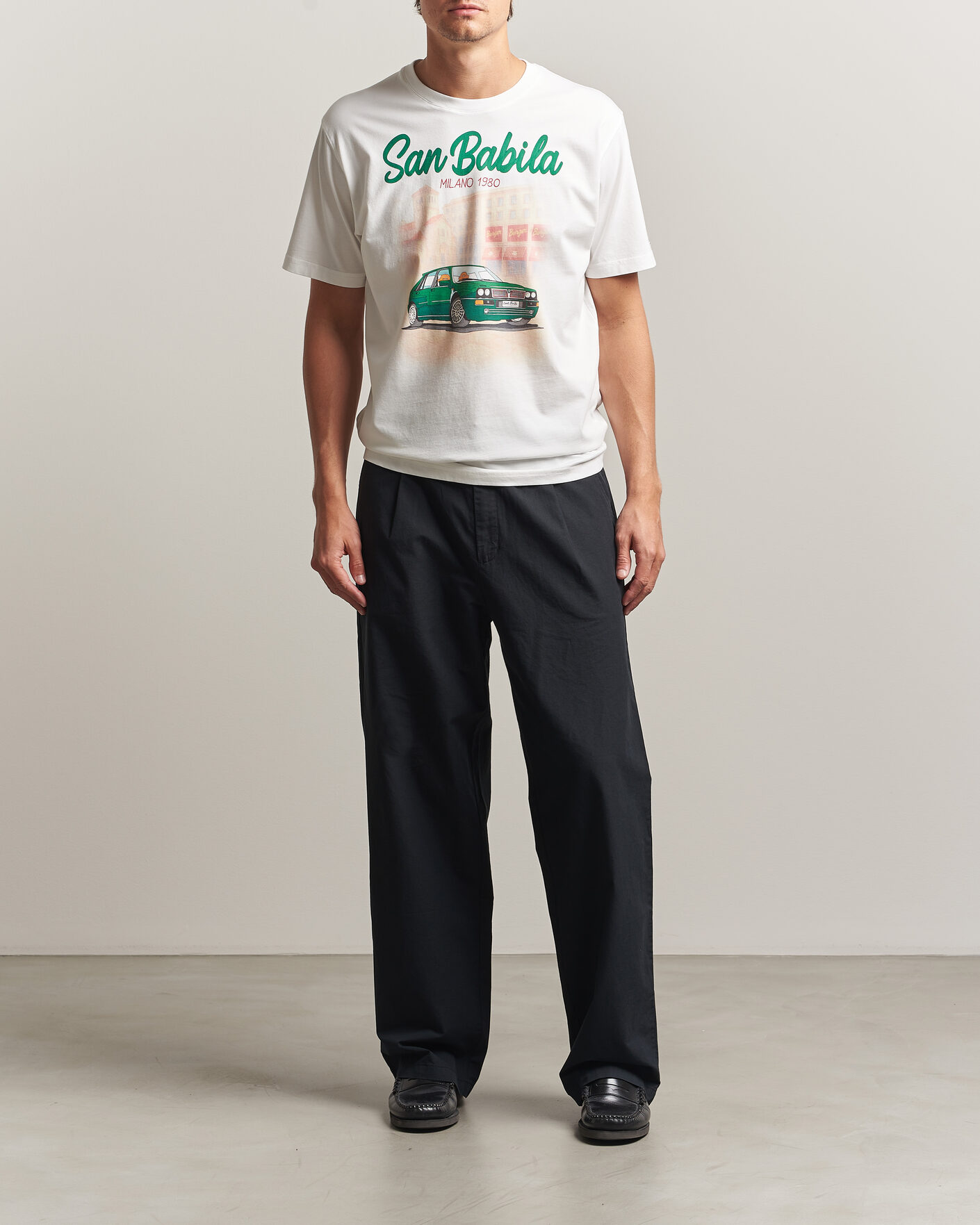Heren | T-shirts | MC2 Saint Barth | Printed Cotton T-Shirt San Babila Car