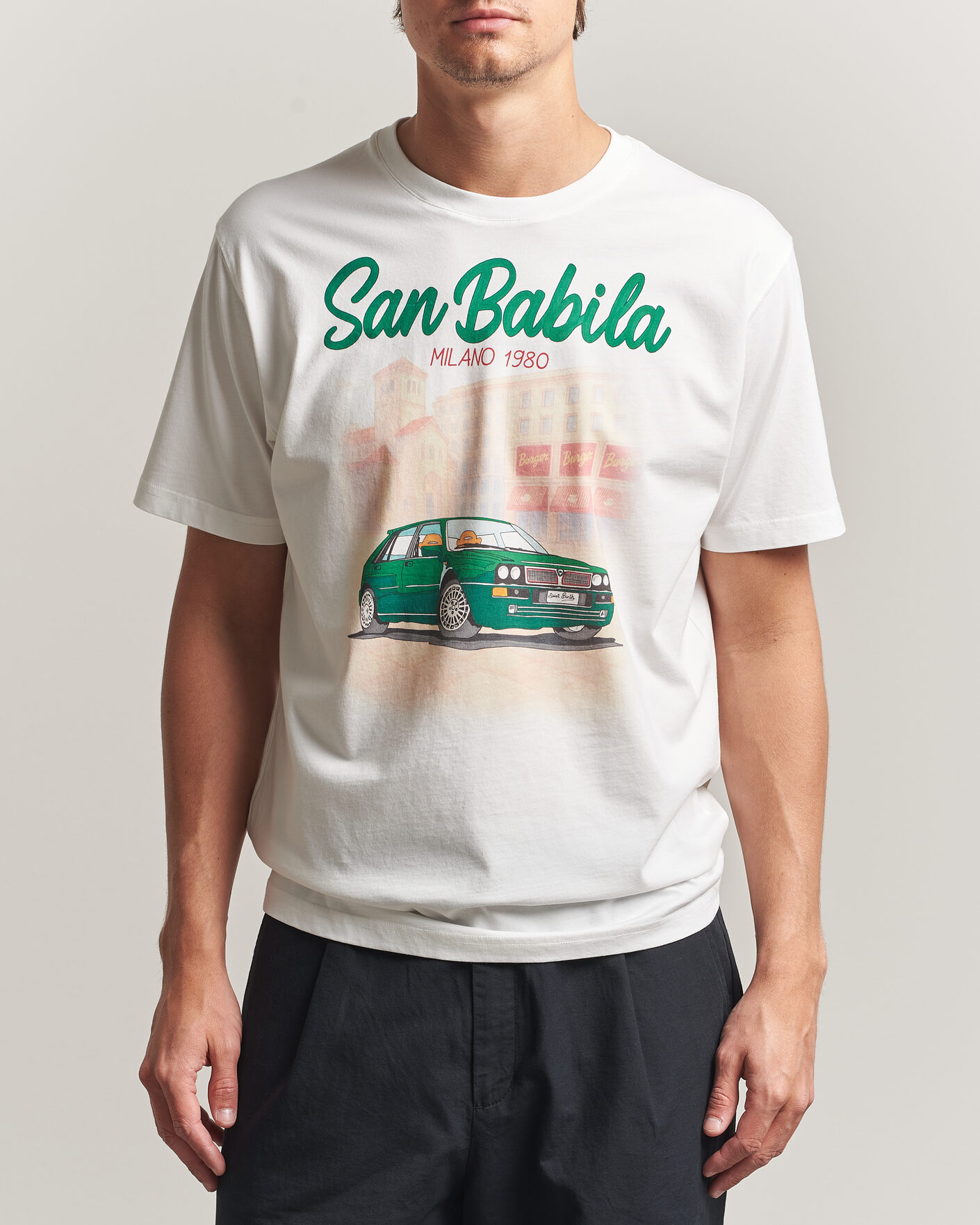 Heren | T-shirts | MC2 Saint Barth | Printed Cotton T-Shirt San Babila Car